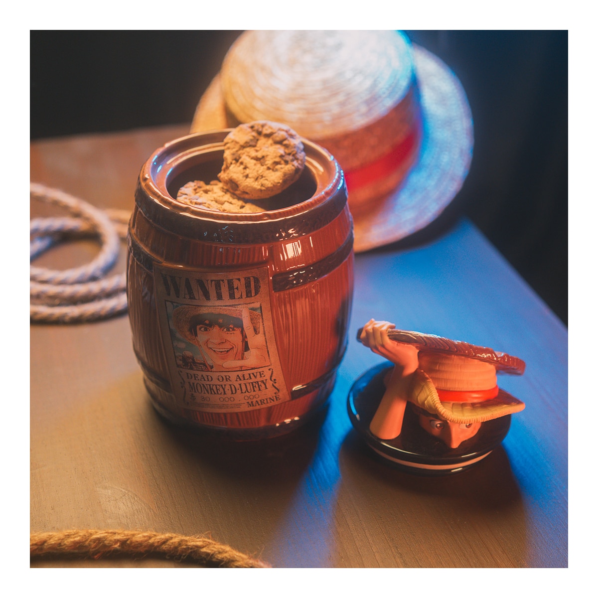 Galheteiro Barril Luffy Wanted One Piece 6