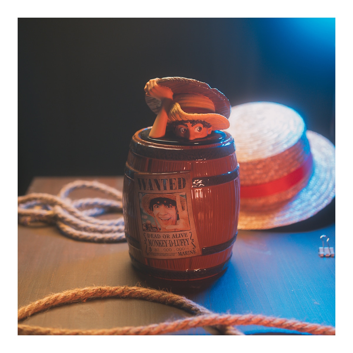 Galheteiro Barril Luffy Wanted One Piece 8