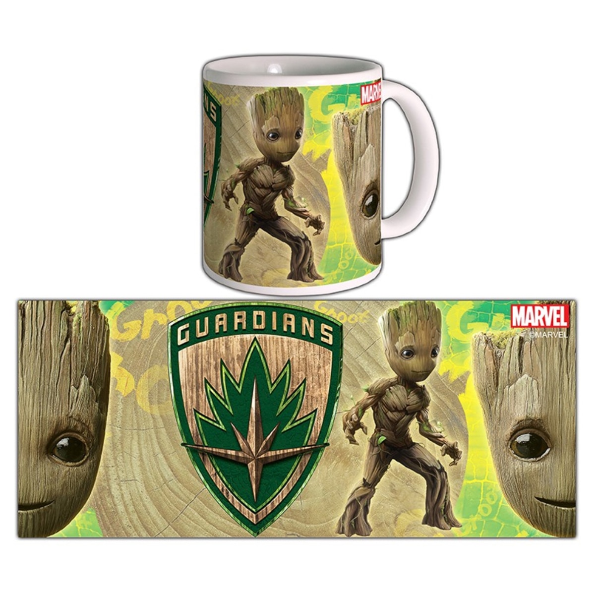 Chávena Mini Groot Logo Marvel Guardiões da Galáxia 1