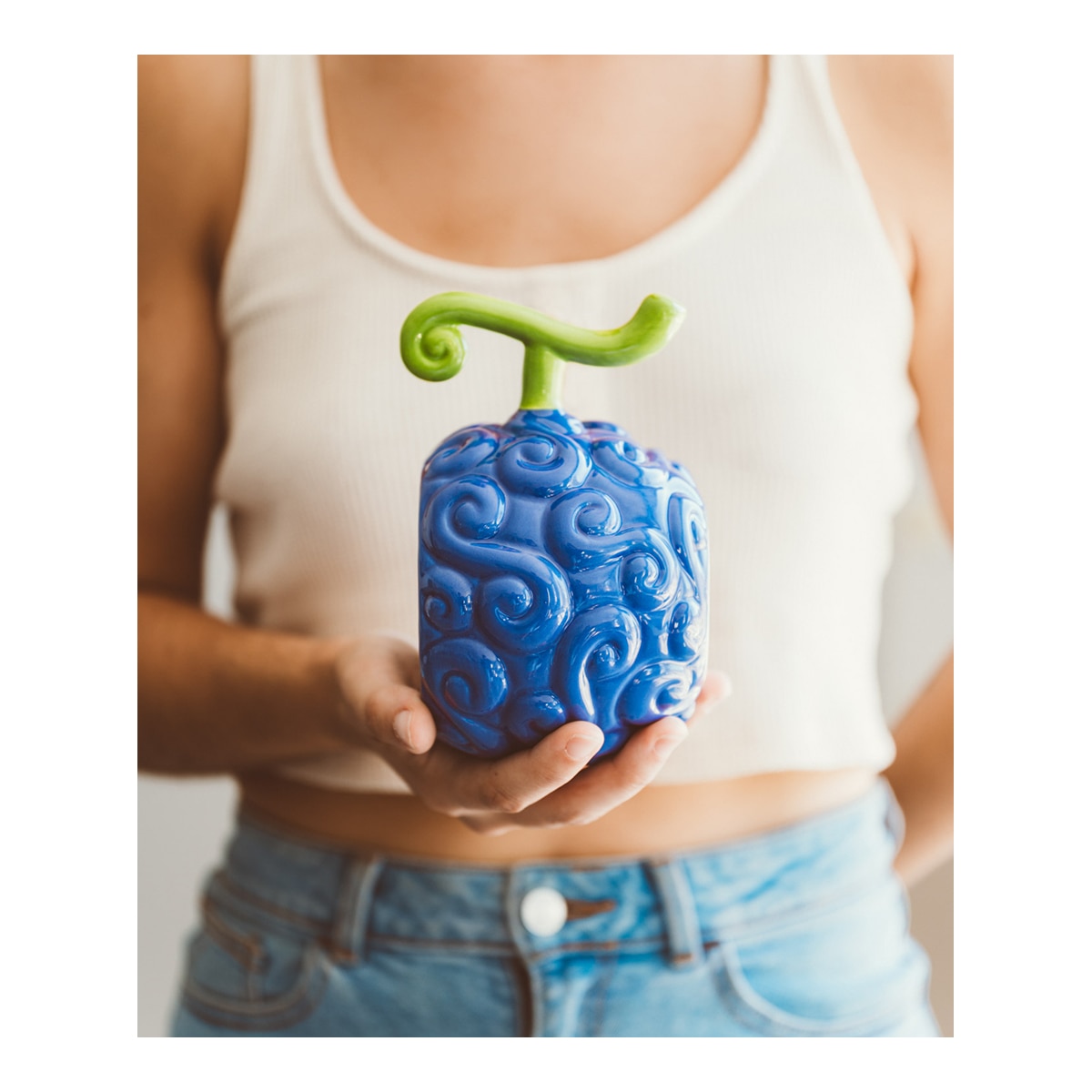 Caneca 3D Fruta Gum Gum One Piece Azul-4