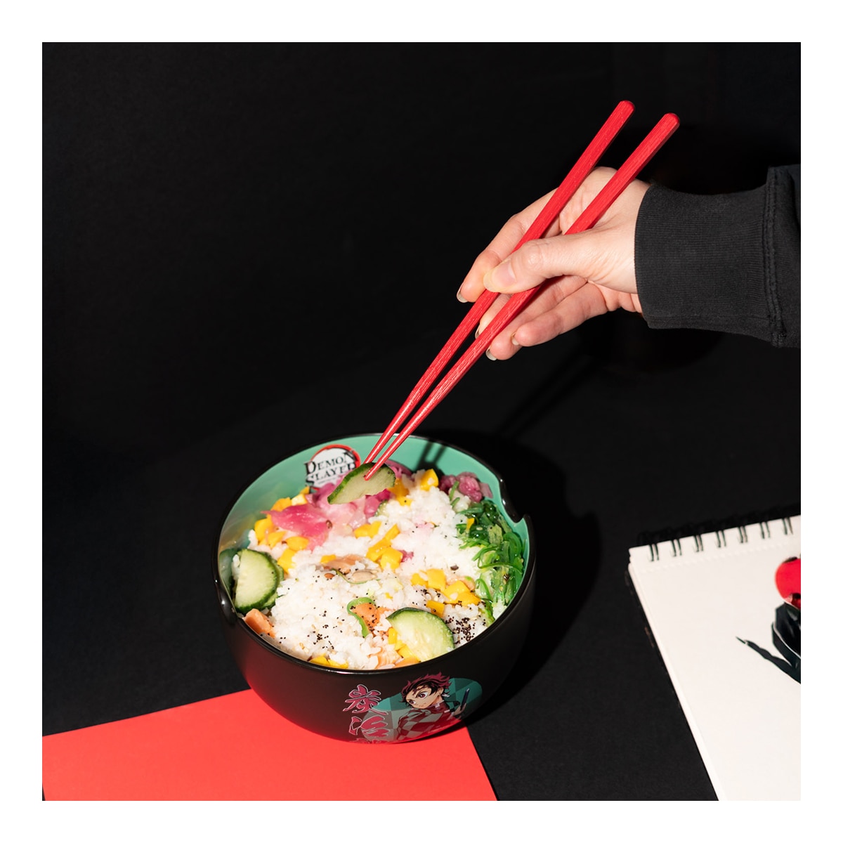 Bol Ramen con Palillos Demon Slayer Demon Slayer Grupo Erik Verde-5