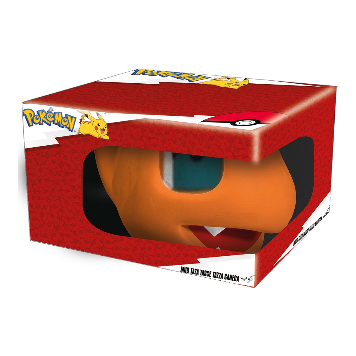 Caneca 3D Charmander Pokémon Laranja-3