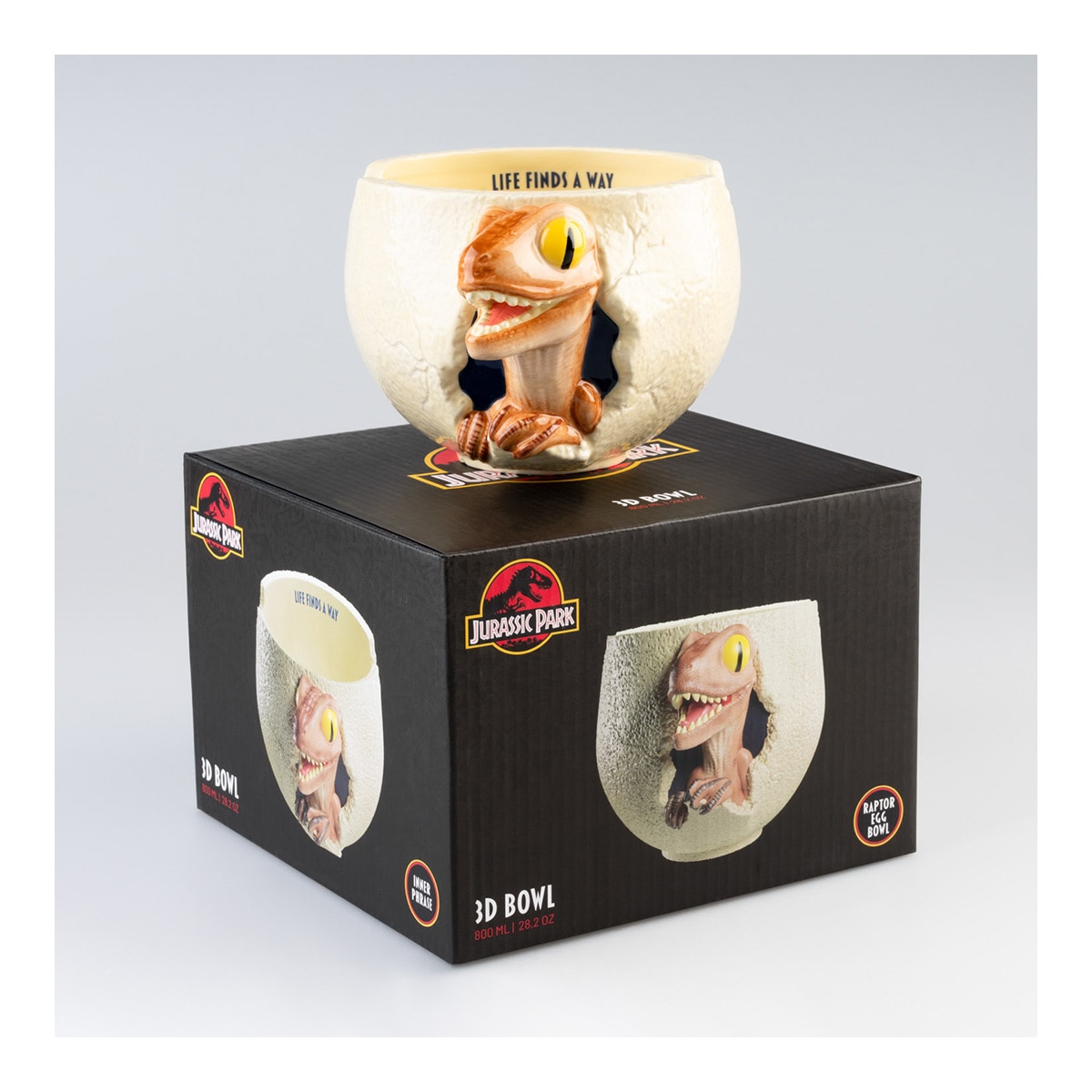 Tigela 3D Jurassic Park Castanho-5