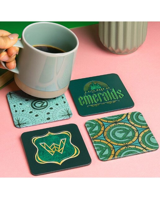 Conjunto 4 Bases para Copos Cidade Esmeralda Wicked 2