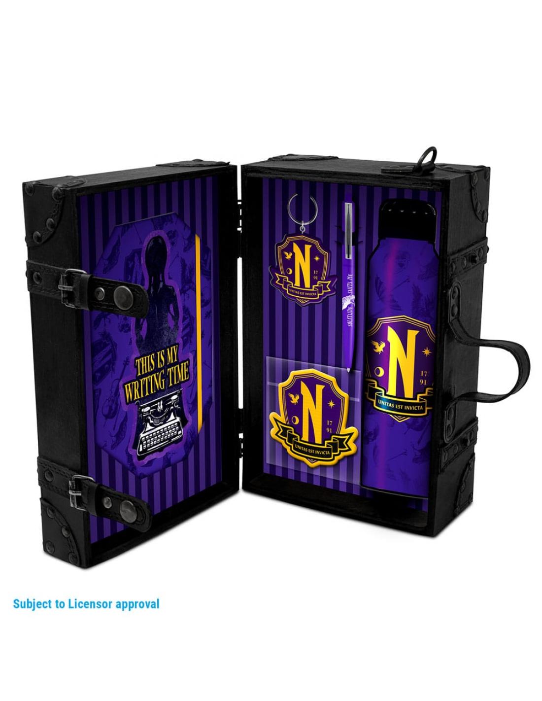 Conjunto de Presente Premium Baú Nevermore Wednesday 2