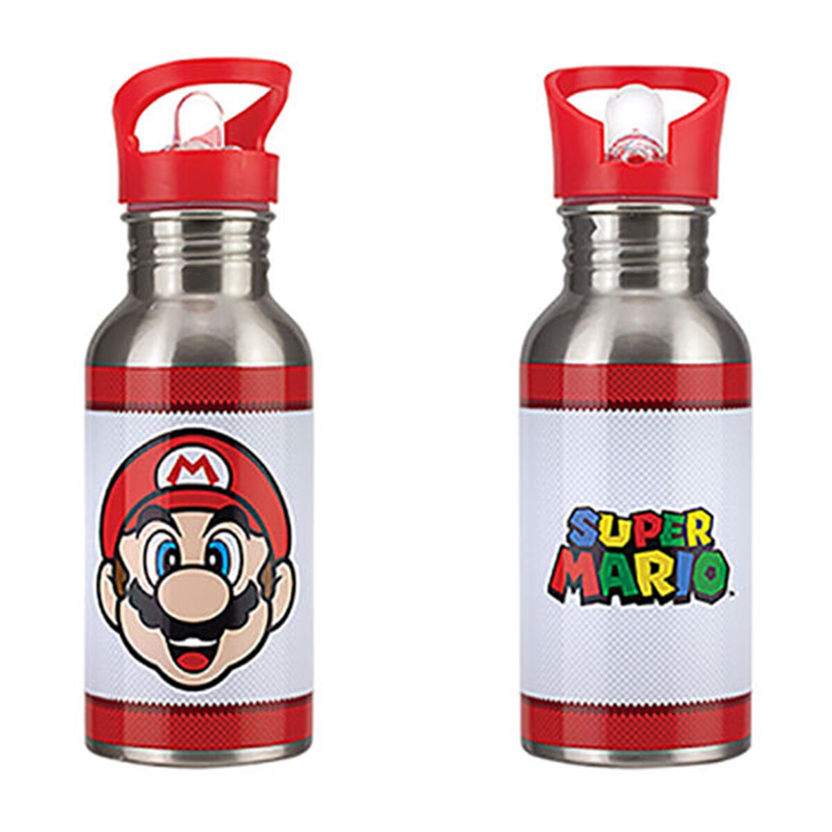 Garrafa Inoxidável com Palhinha Mario Bros 1
