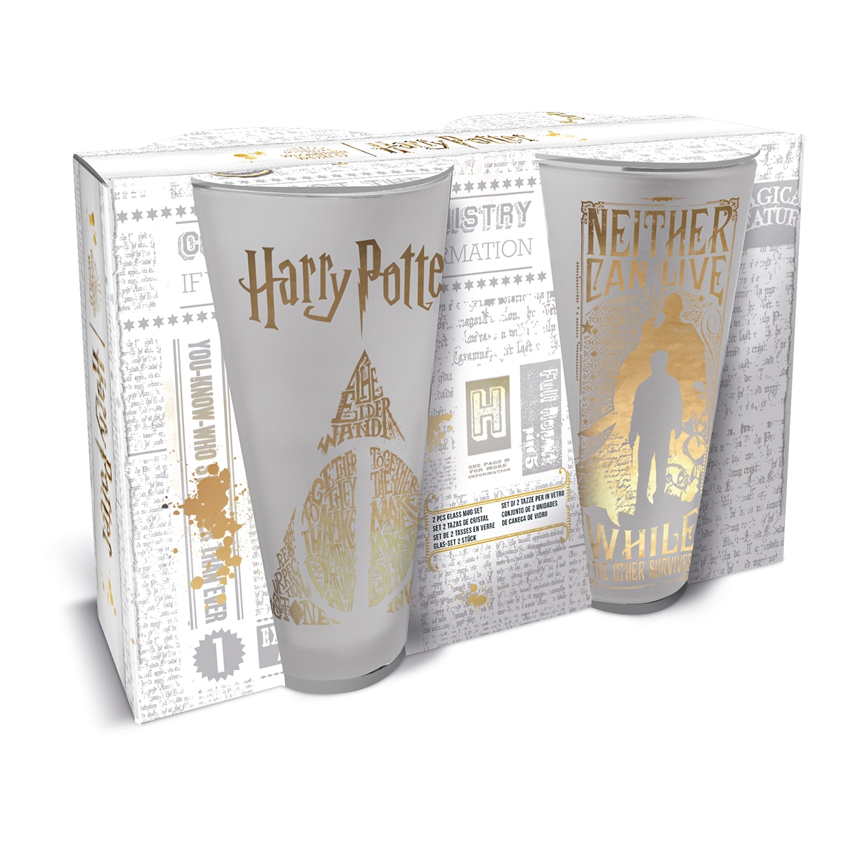 Conjunto de 2 Copos Harry Potter Golden 1