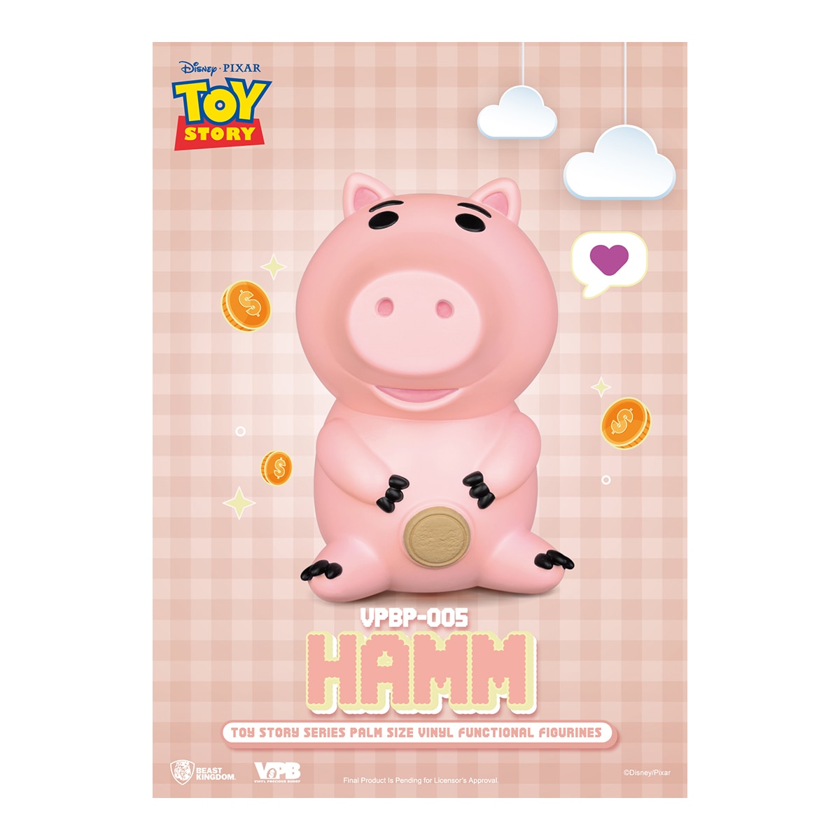 Mealheiro Toy Story Hamm Disney Toy Story Beast Kingdom Rosa-2