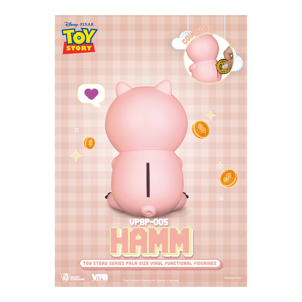 Mealheiro Toy Story Hamm Disney Toy Story Beast Kingdom Rosa-3