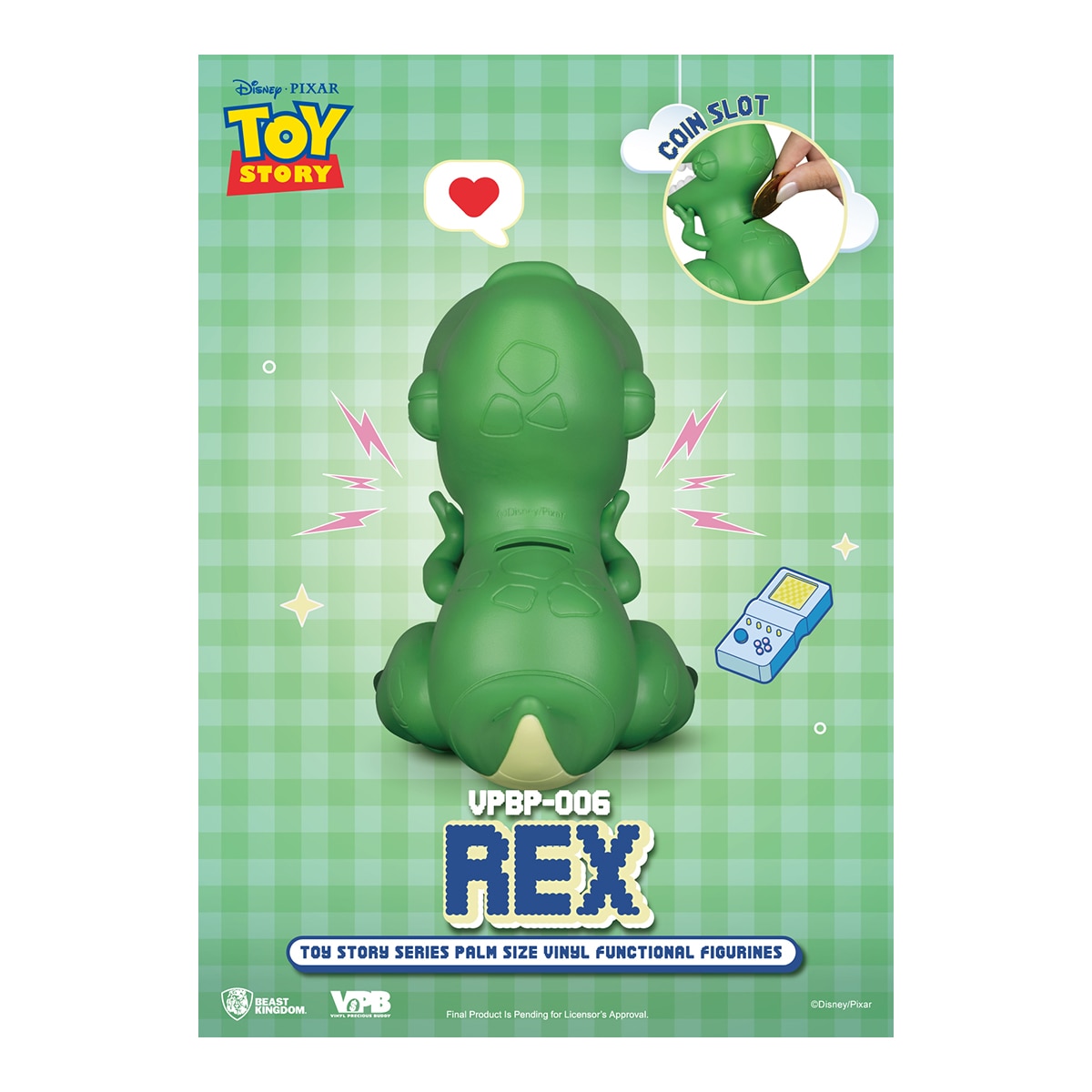 Mealheiro Rex Disney Toy Story Beast Kingdom Verde-3