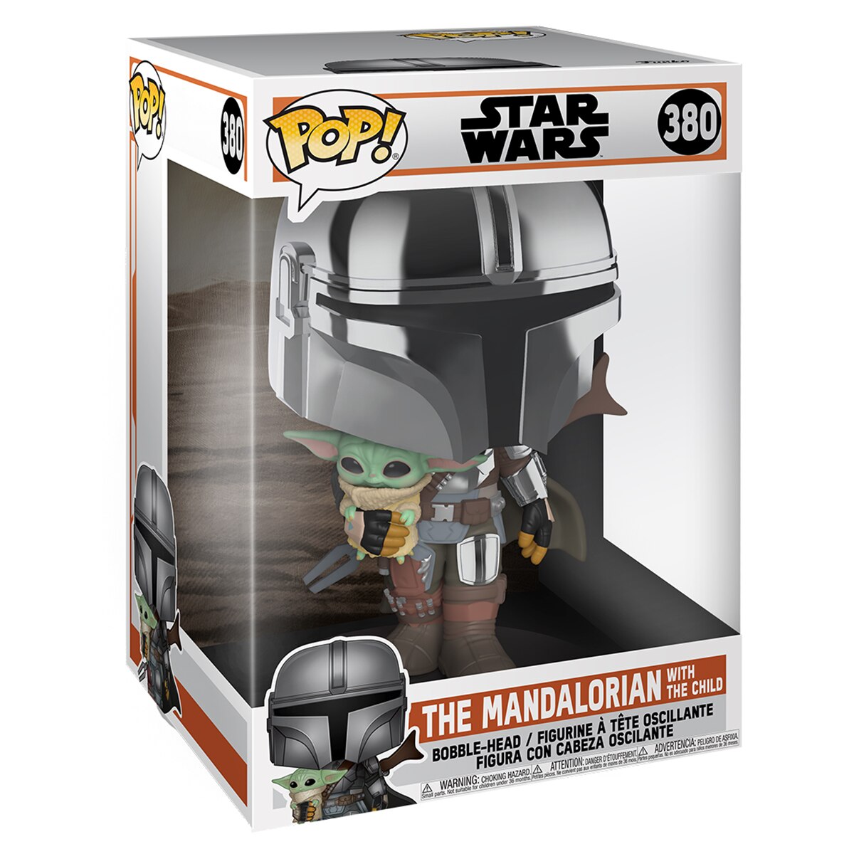 Figura Funko POP XL Star Wars The Mandalorian Mando con The Child "Baby Yoda" 2