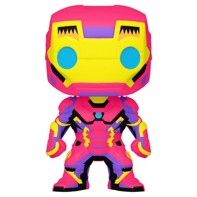 Figura Funko POP Marvel Black Light Iron Man.