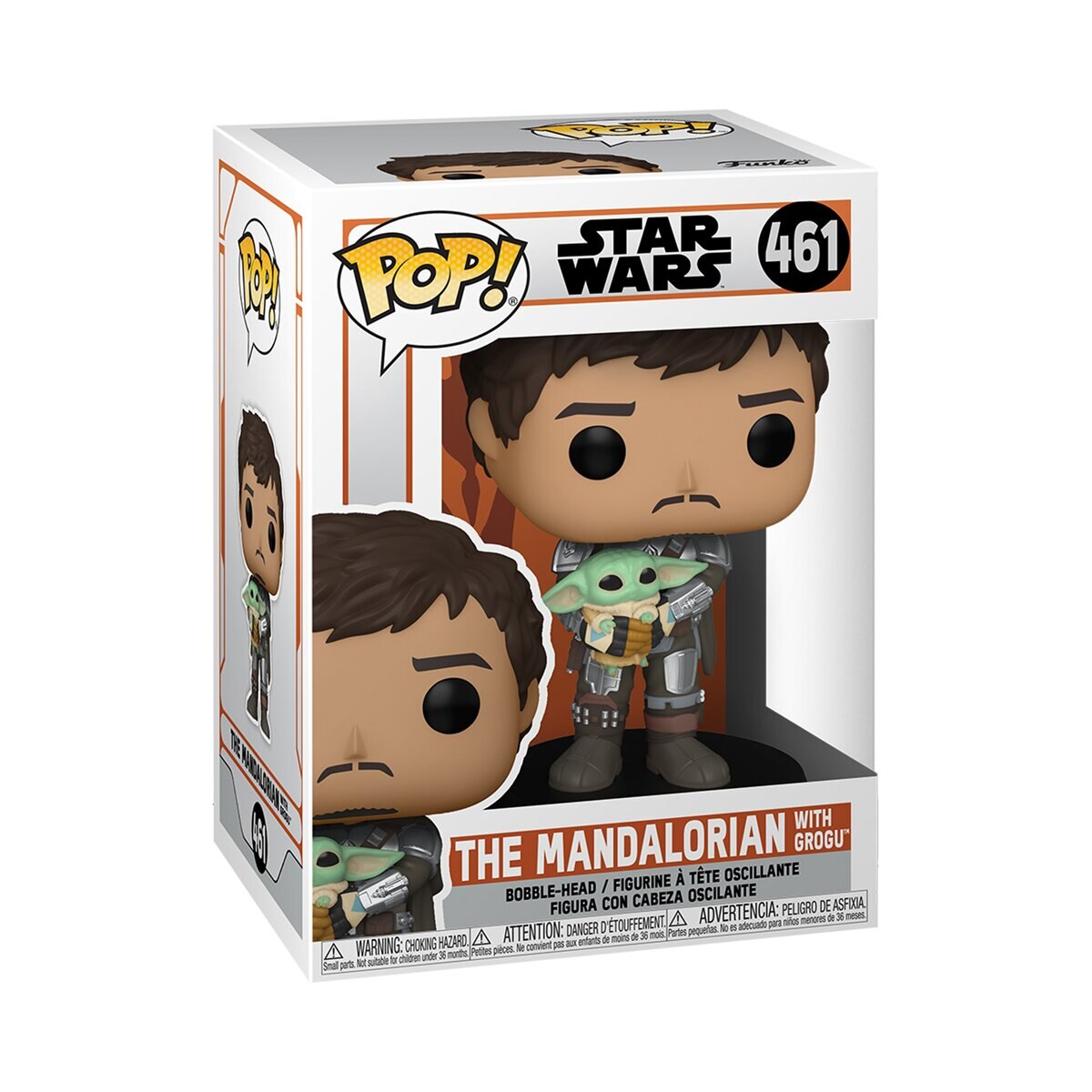 Figura Funko POP Star Wars The Mandalorian Grogu ''Baby Yoda'' Sosteniendo Mando 2