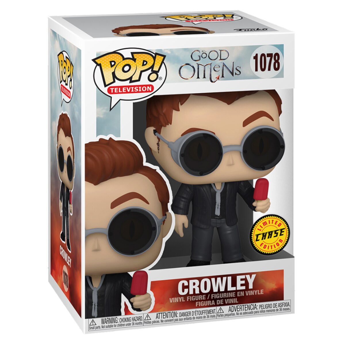 Figura Funko POP Good Omens Crowley Con Helado Chase · Funko · El