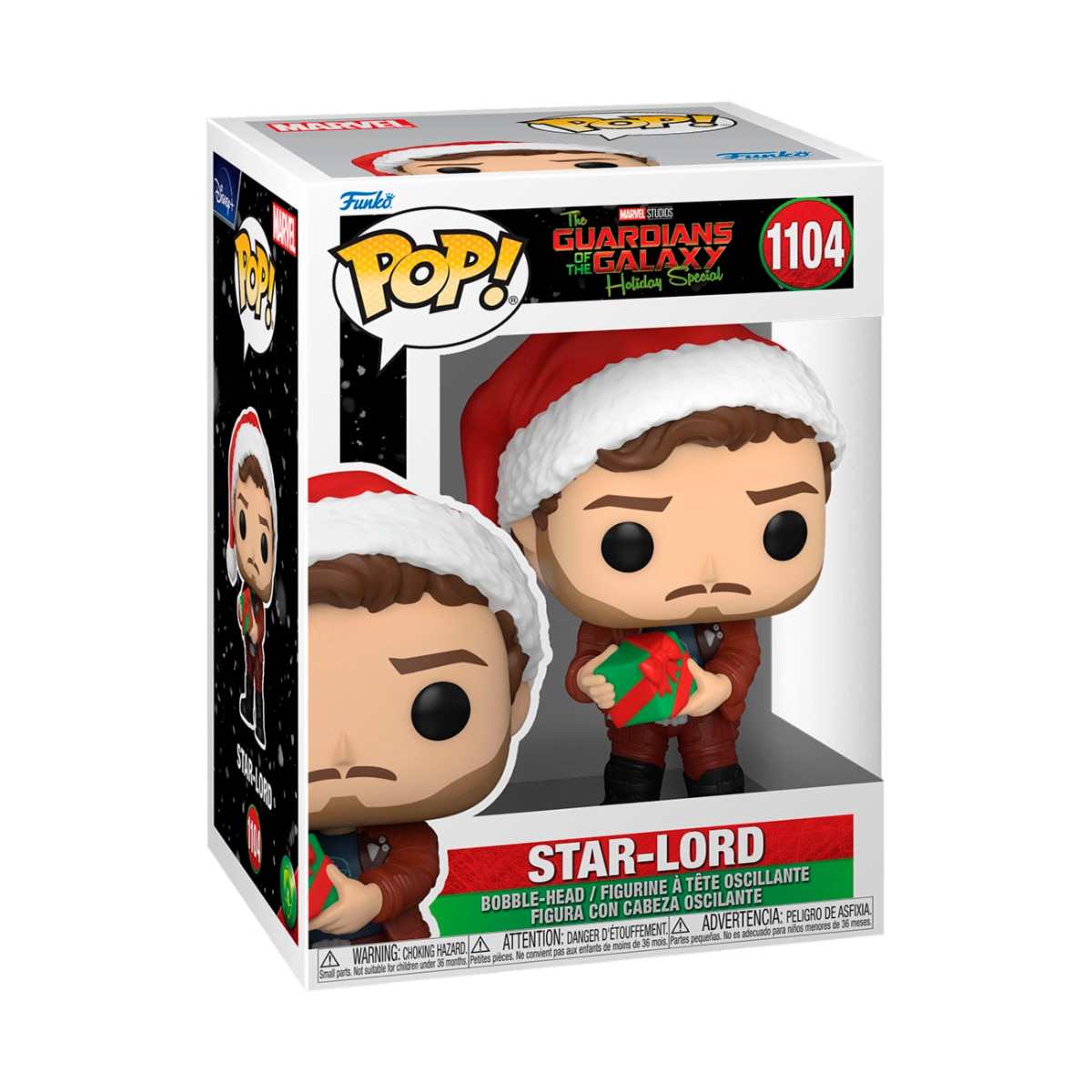 Figura Funko POP Star-Lord Natal Marvel Guardiões da Galáxia Especial Natal 2