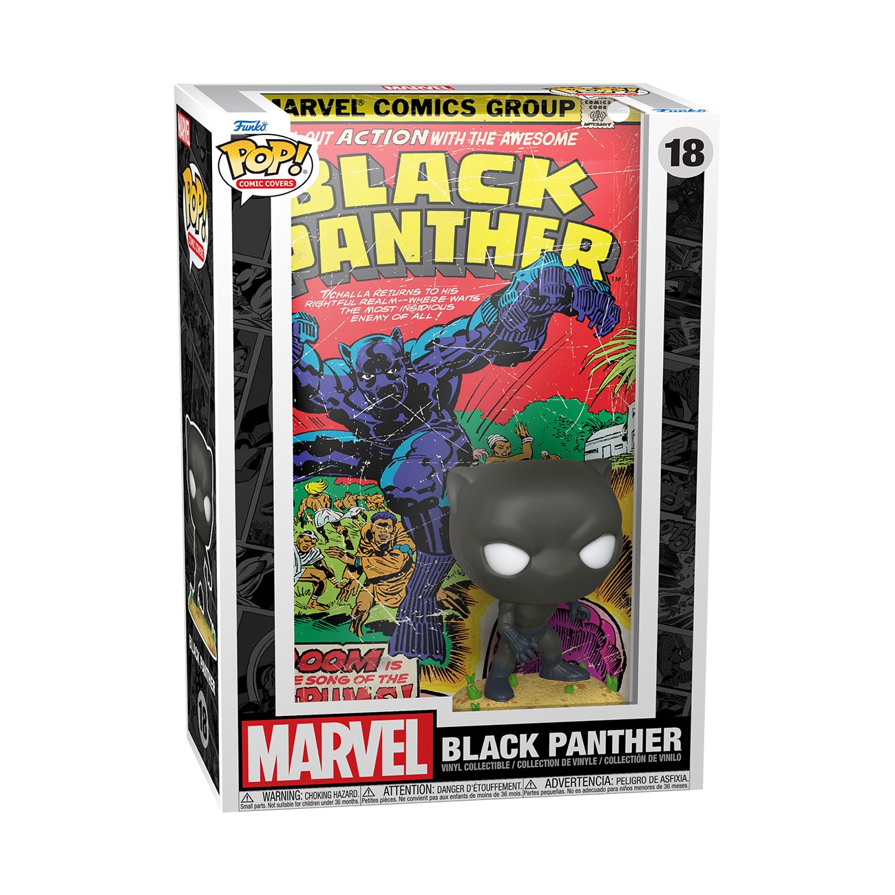 Figura Funko Pop Black Panther Ip Marvel Cómics Q2 2