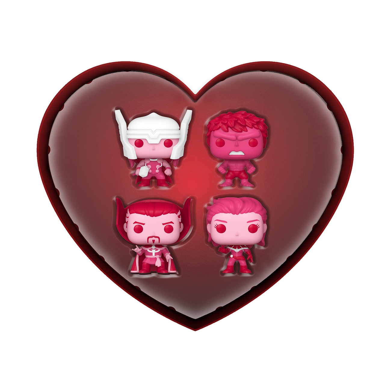 Pack de 4 porta-chaves Funko POP Marvel Classic Val 3