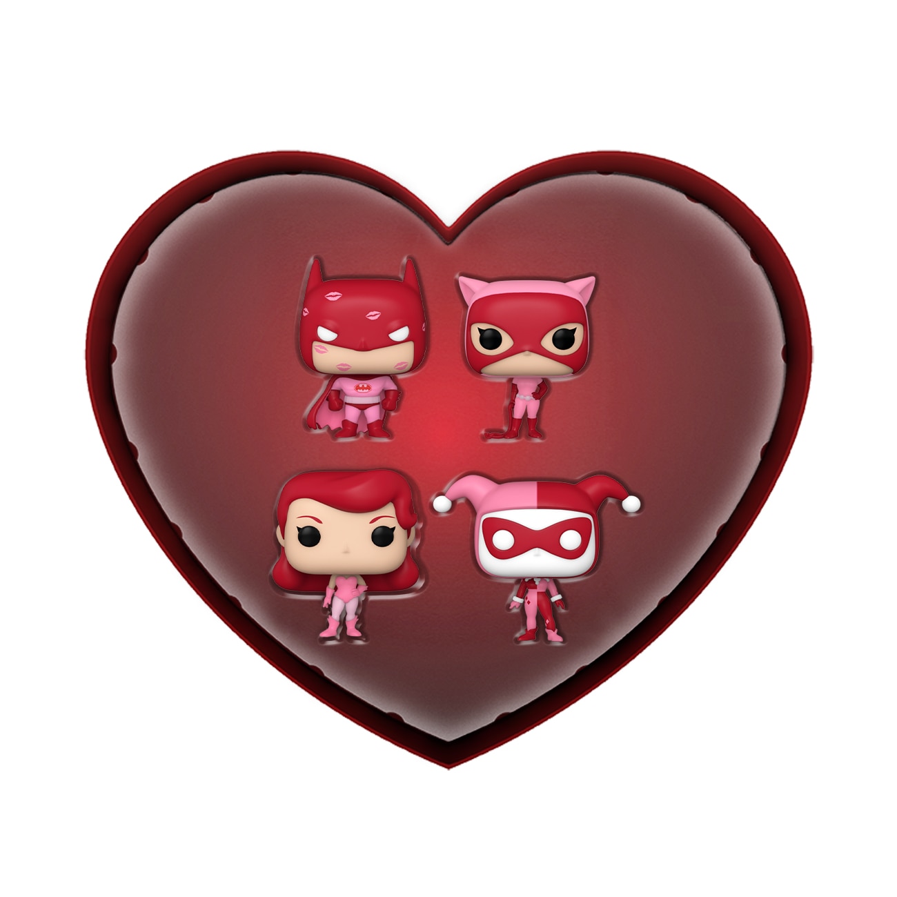 Pack de 4 porta-chaves Funko POP DC Comics Valentine 3
