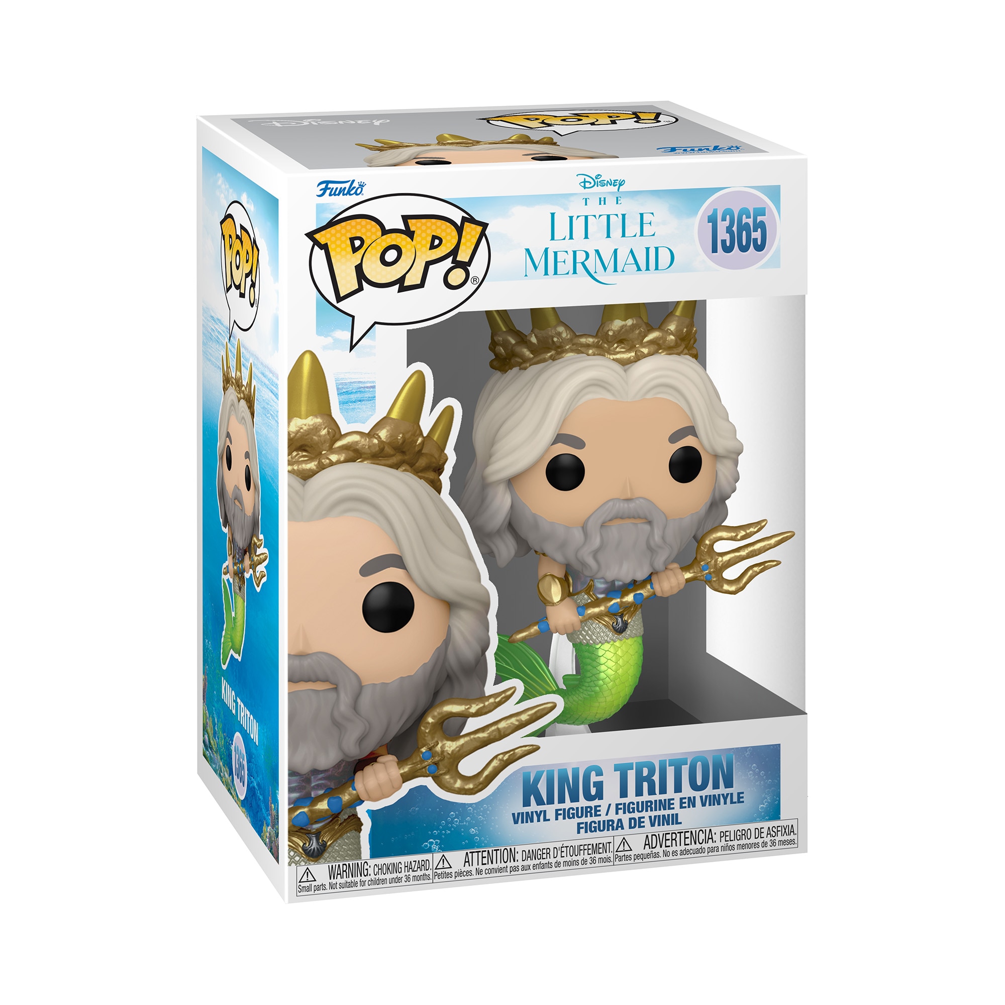 Figura Funko POP King Triton La Sirenita ação real Disney 2