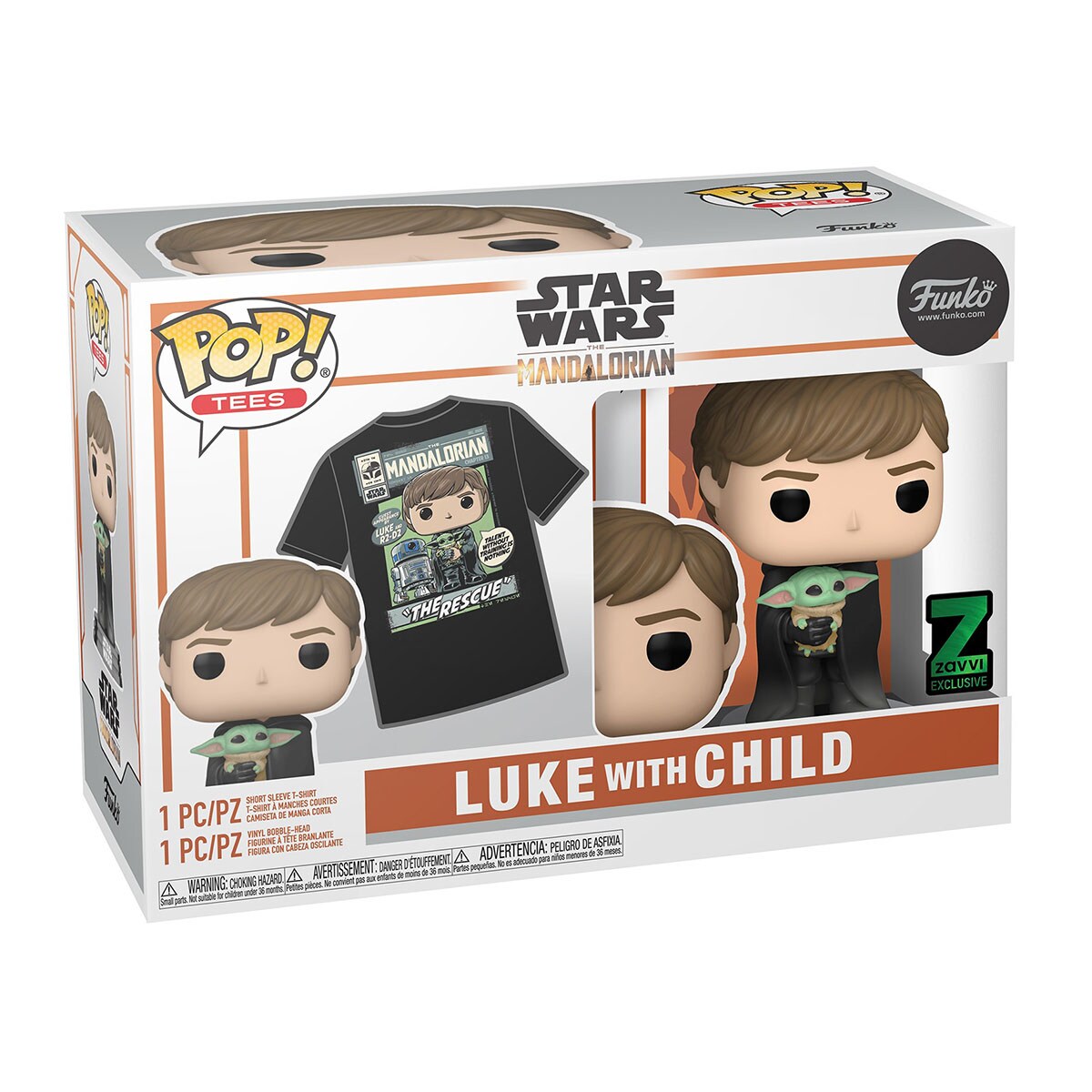 Figura Funko Pop & Tee Luke con ChildThe Mandalorian Star Wars 2