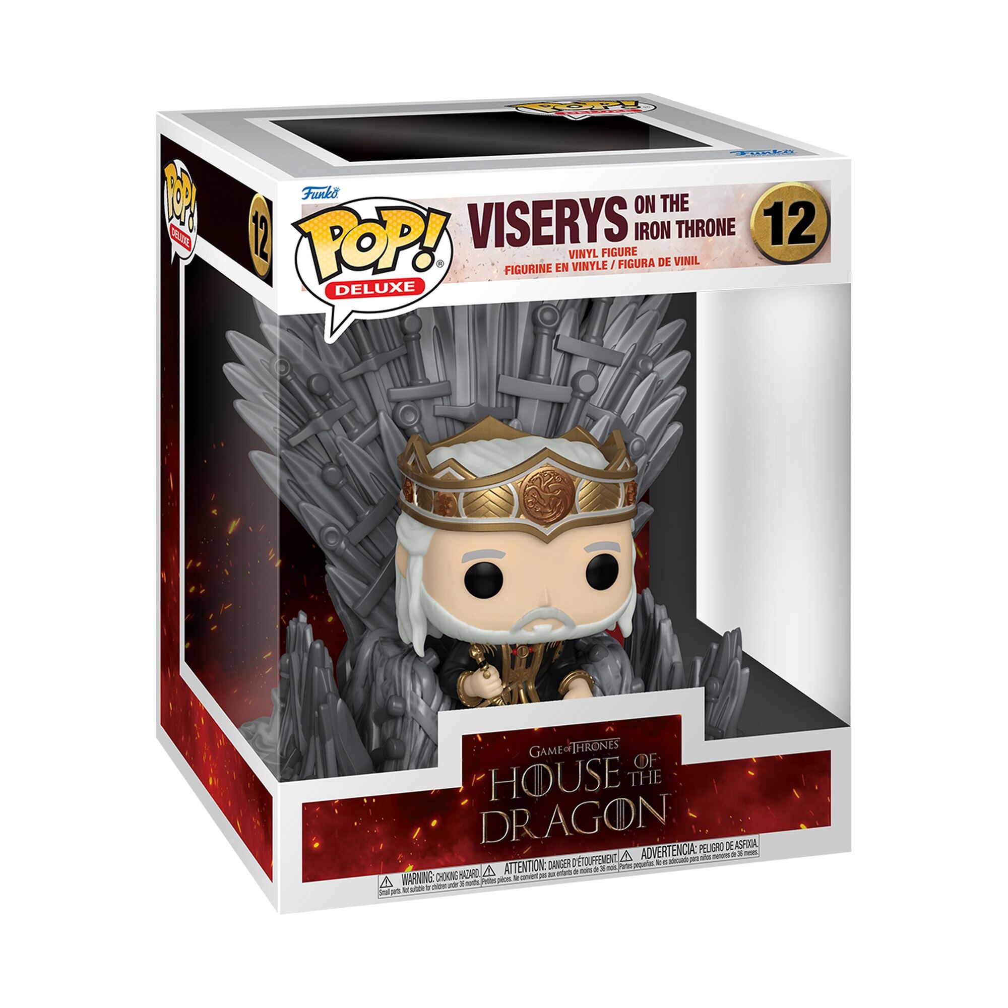 Funko Pop Deluxe Figure Viserys no Trono Casa dos Dragões Game of Thrones 2