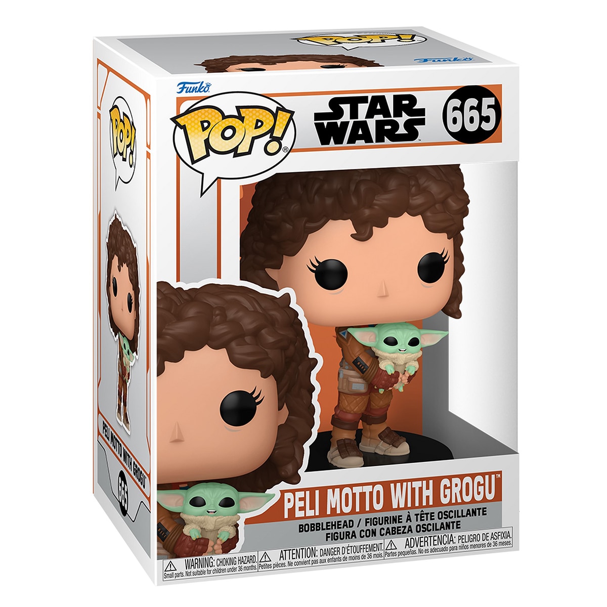 Figura Funko Pop Peli Motto con Grogu El Mandaloriano Star Wars 2