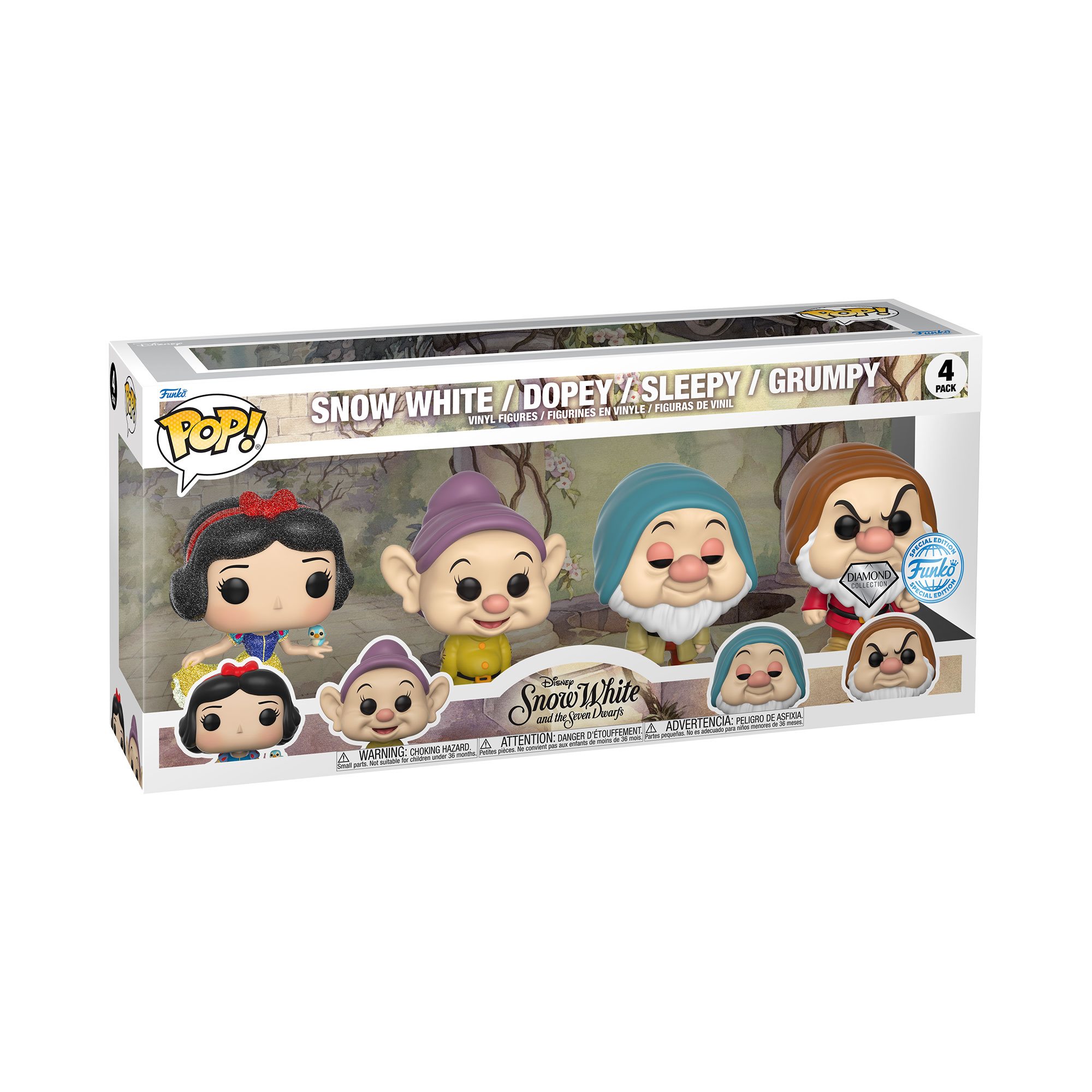 Figura Funko Pop 4 Pack Exc Branca de Neve Disney 2