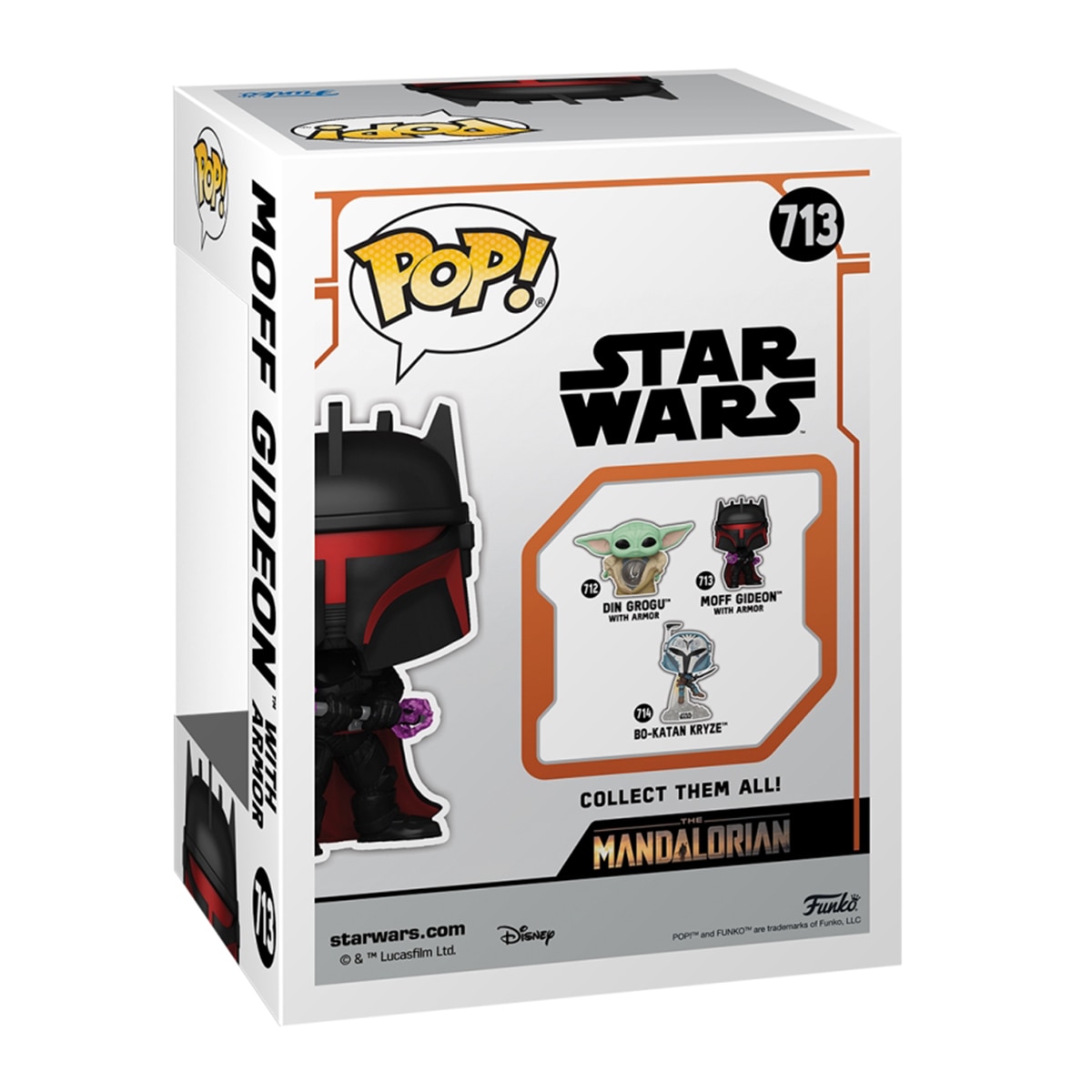 Figura Funko Pop 9 cm Moff Gideon armadura Star Wars El Mandaloriano 2