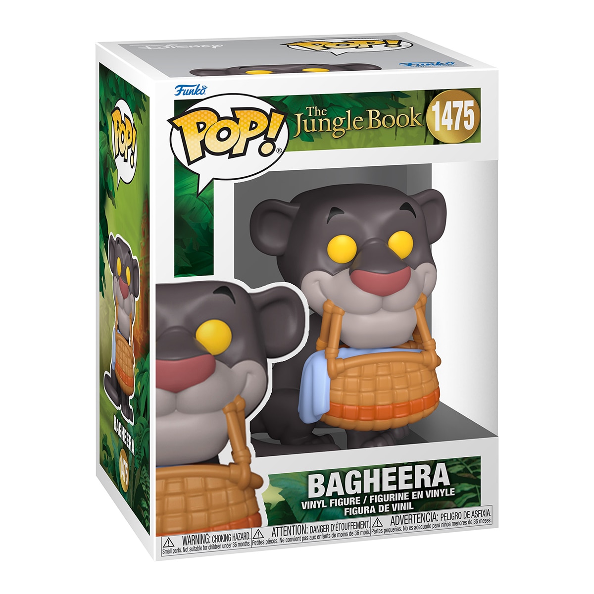 Figura Funko Pop Bagheera com Cesto - Disney  -O Livro da Selva 2