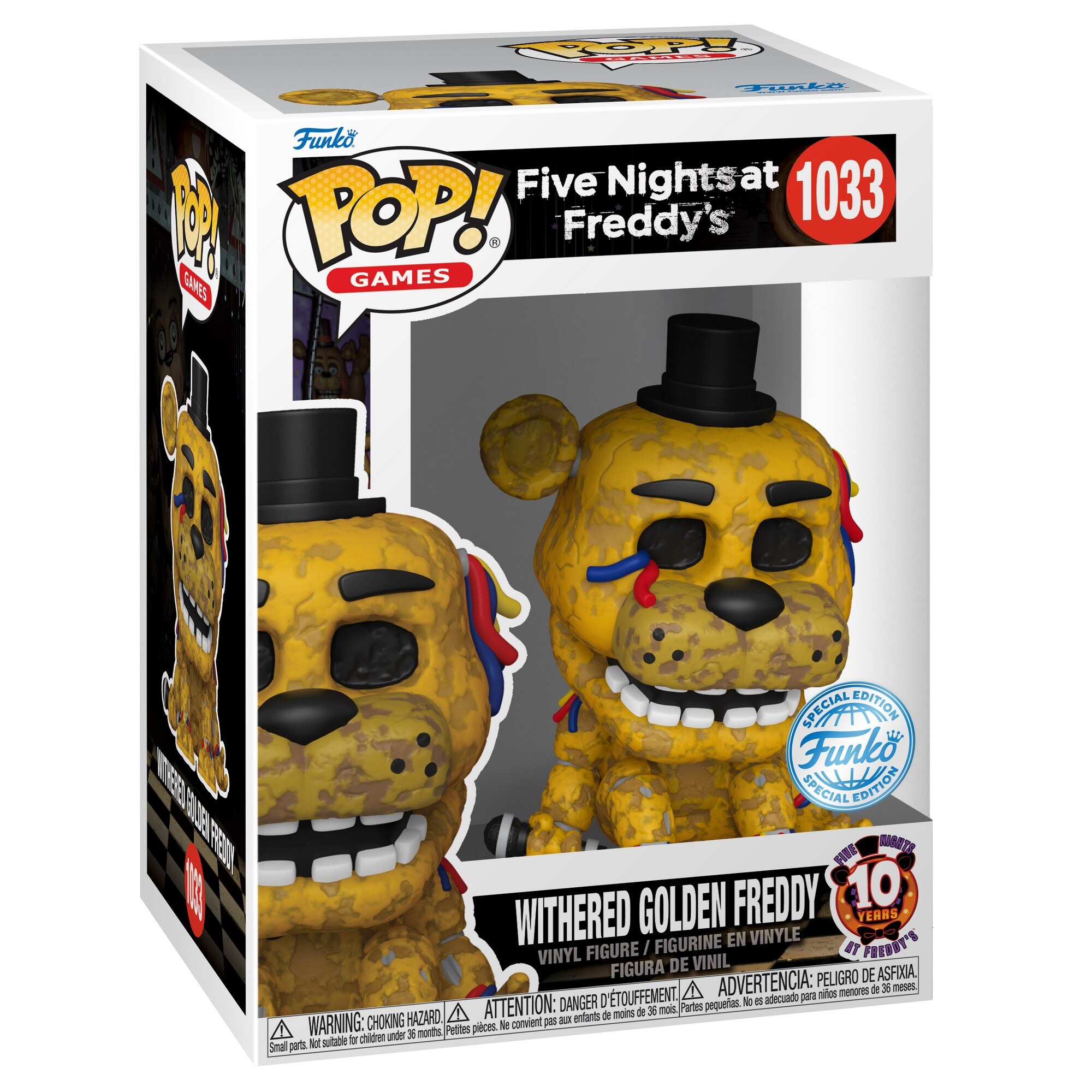 Figura Funko Pop Withered Golden Fredy Five Nights At Freddy'S