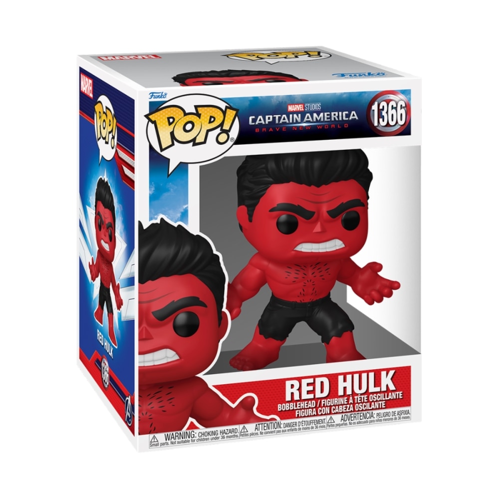 Figura Funko Pop 6" Red Hulk Bnw Marvel Capitão América -  Admirável Mundo Novo 2