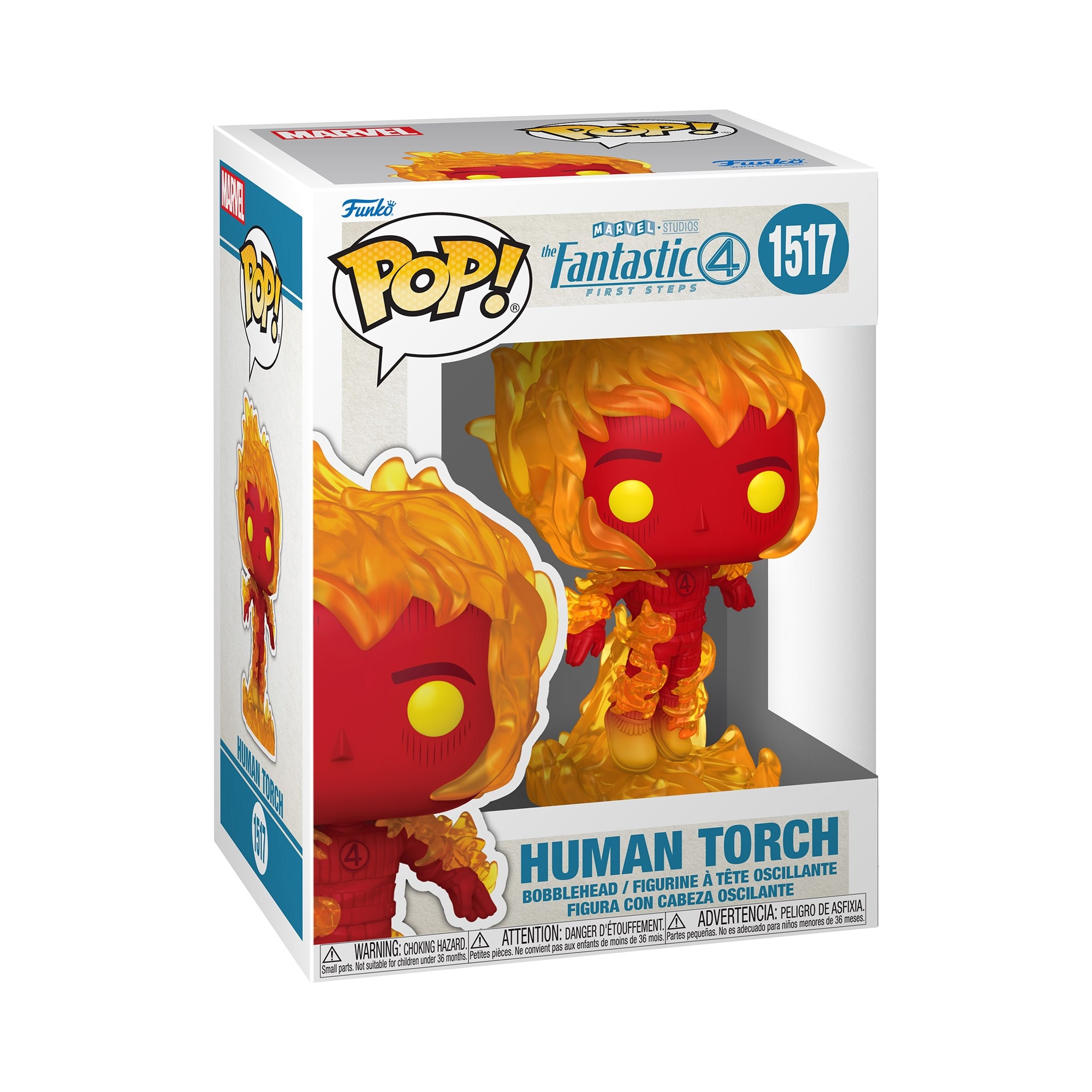 Figura Funko Pop Human Torch Marvel 4 Fantásticos 2025 2