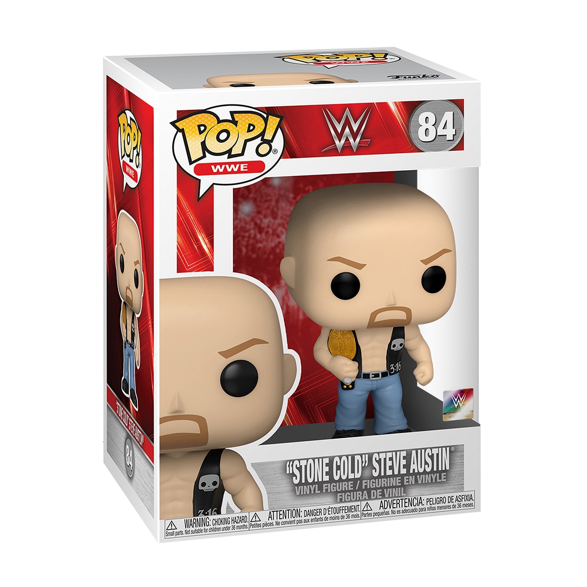 Figura Pop Sc Steve Austin W/Belt(Mt) Wwe Funko 2