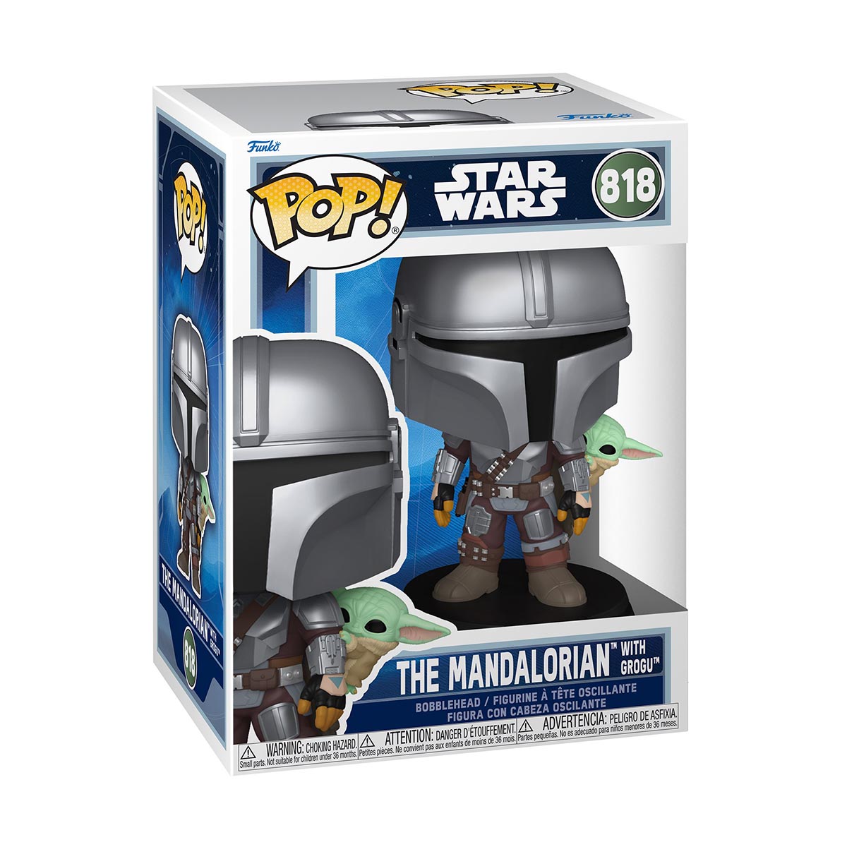 Figura Funko Pop! Vinyl Mandalorian W/Grogu Star Wars 2