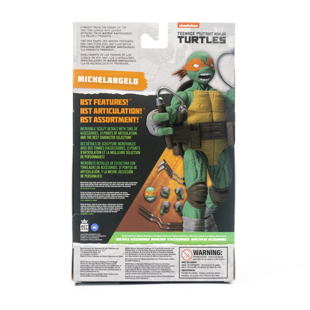 Figura 13 cm de Michelangelo + Comic Tortugas Ninja The Loyal Subjects 5