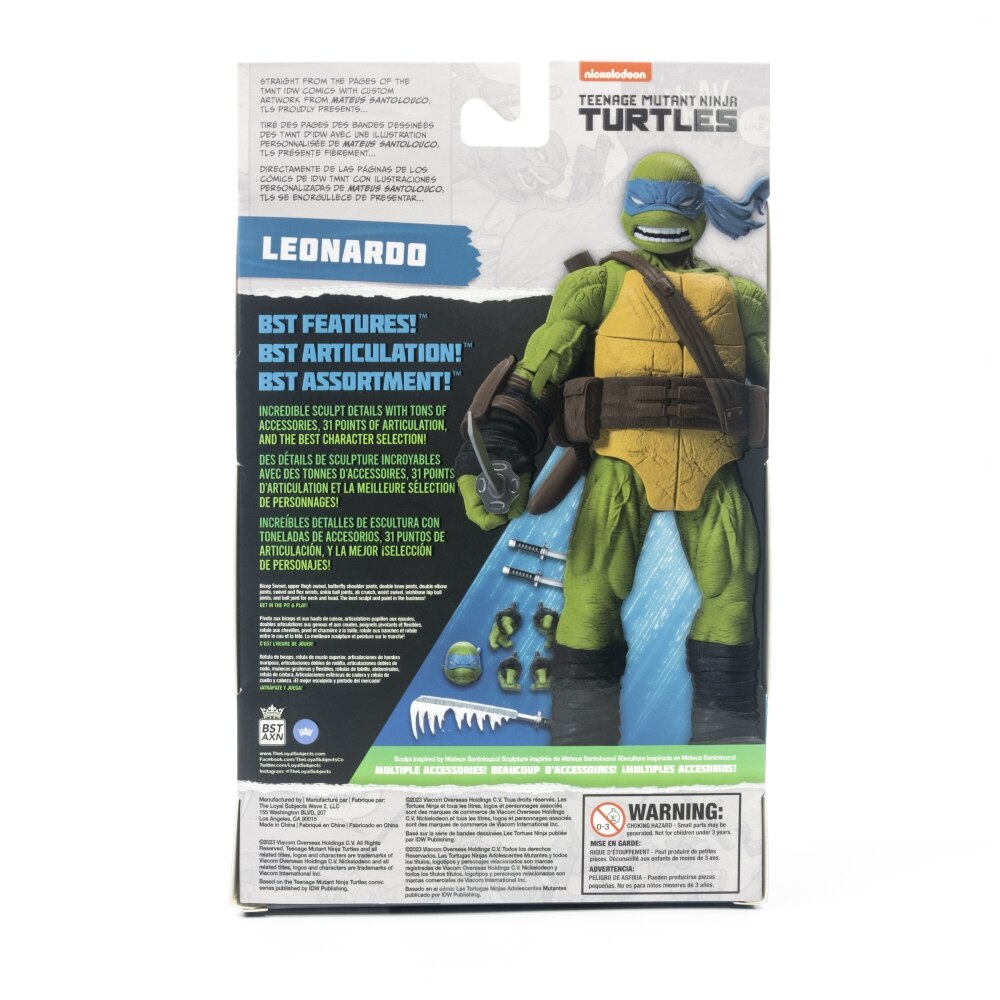 Figura 13 cm de Leonardo + Comic Tortugas Ninja The Loyal Subjects 4