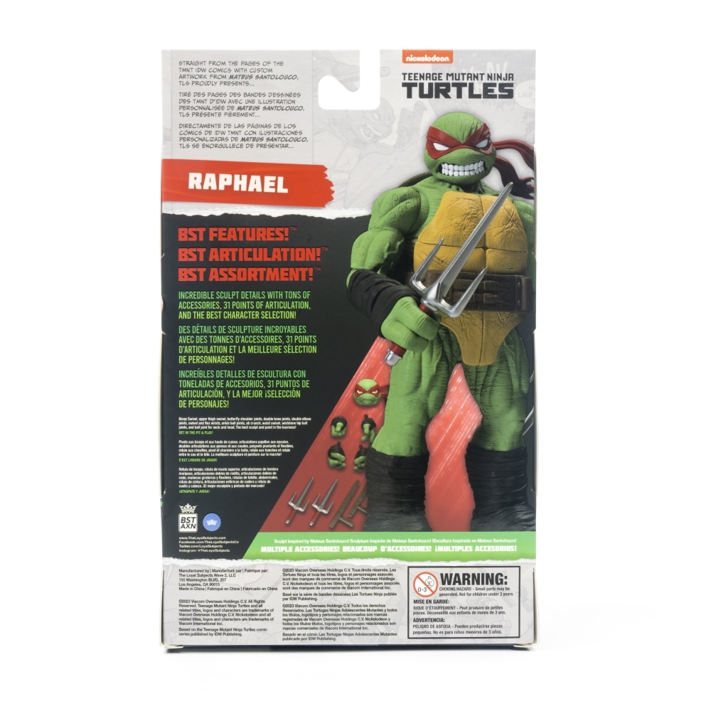 Figura 13 cm de Rafael + Comic Tortugas Ninja The Loyal Subjects 5