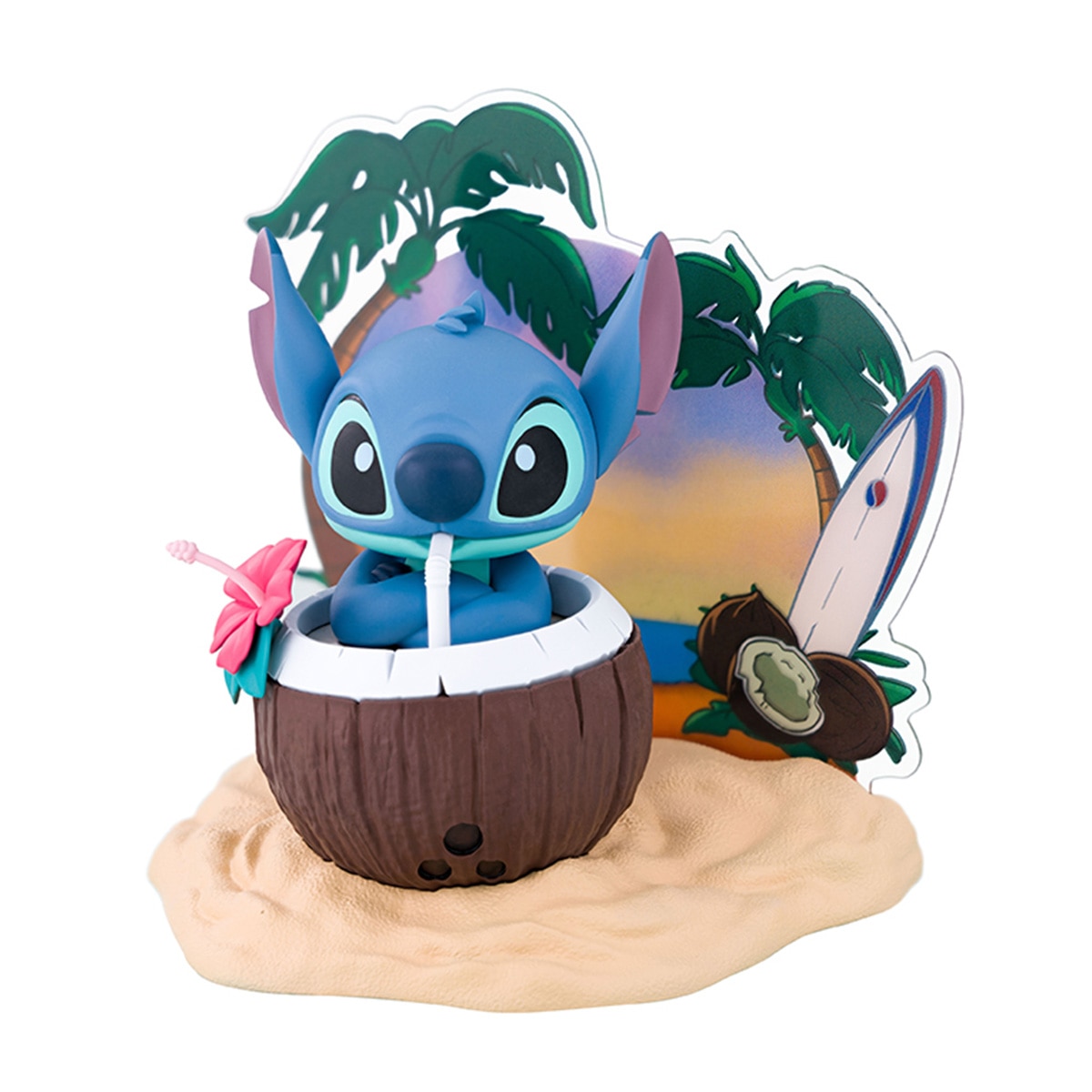 Imagem 0 de Estatua Stitch Bebendo Coco 15cm Disney Lilo & Stitch Abysse