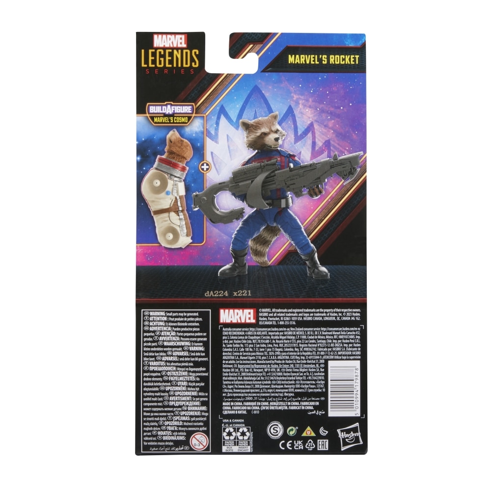 Figura de acción Rocket Los Guardianes de la Galaxia Marvel Hasbro 7