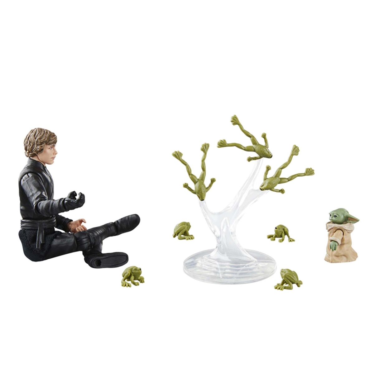Figuras de ação 9 cm Luke Skywalker e Grogu Star Wars The Mandalorian Hasbro 3