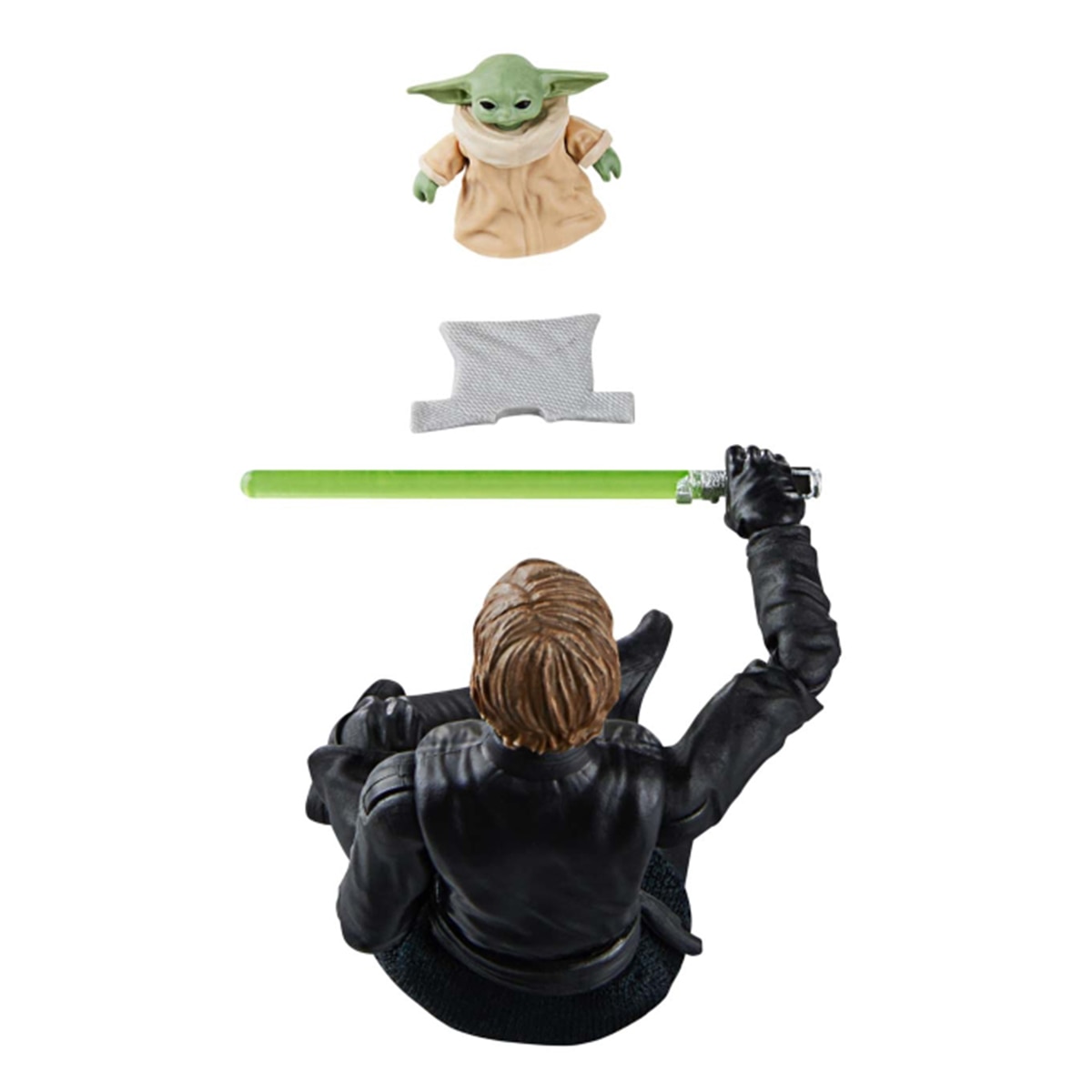 Figuras de ação 9 cm Luke Skywalker e Grogu Star Wars The Mandalorian Hasbro 7