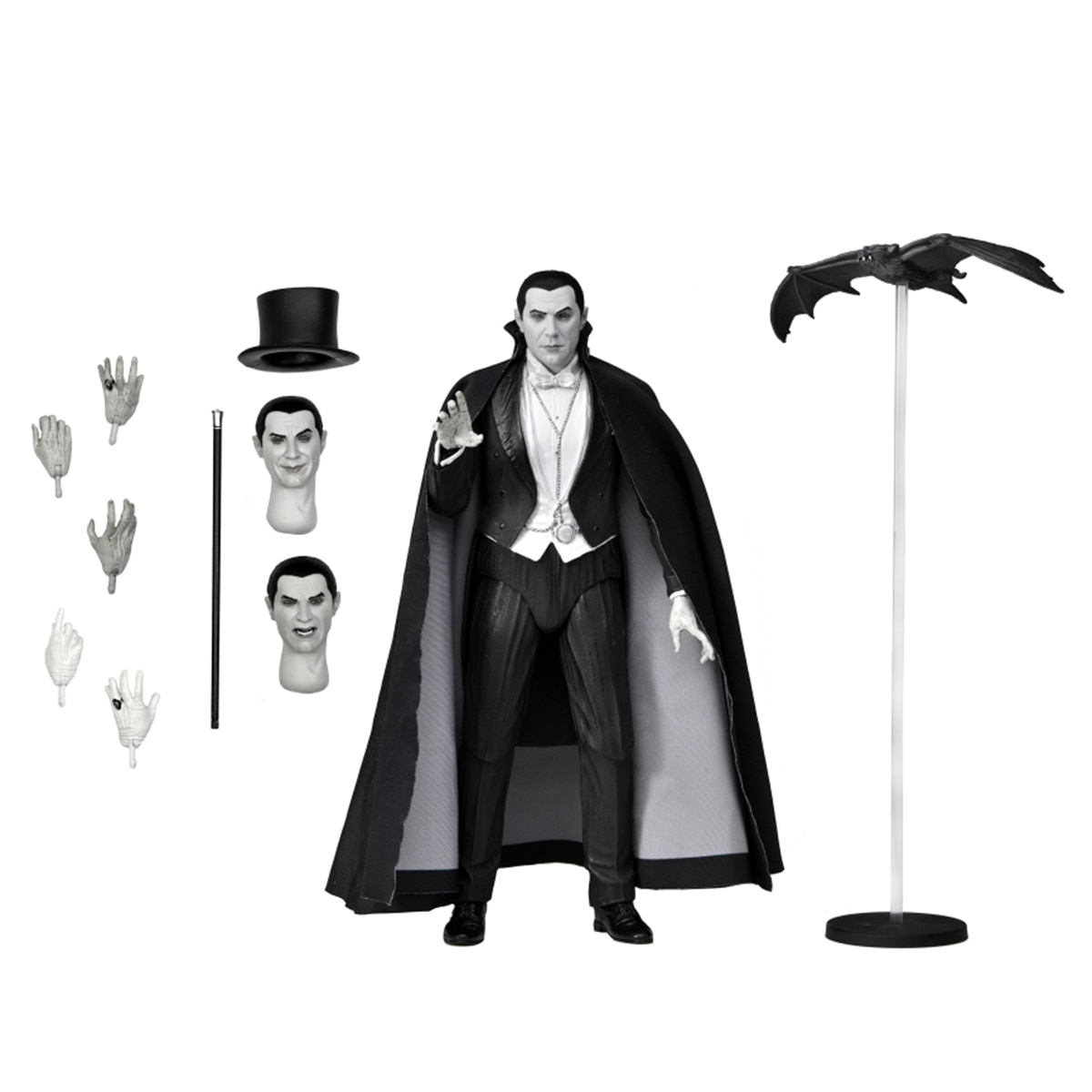 Figura de ação 18 cm Drácula branco e preto Neca 2