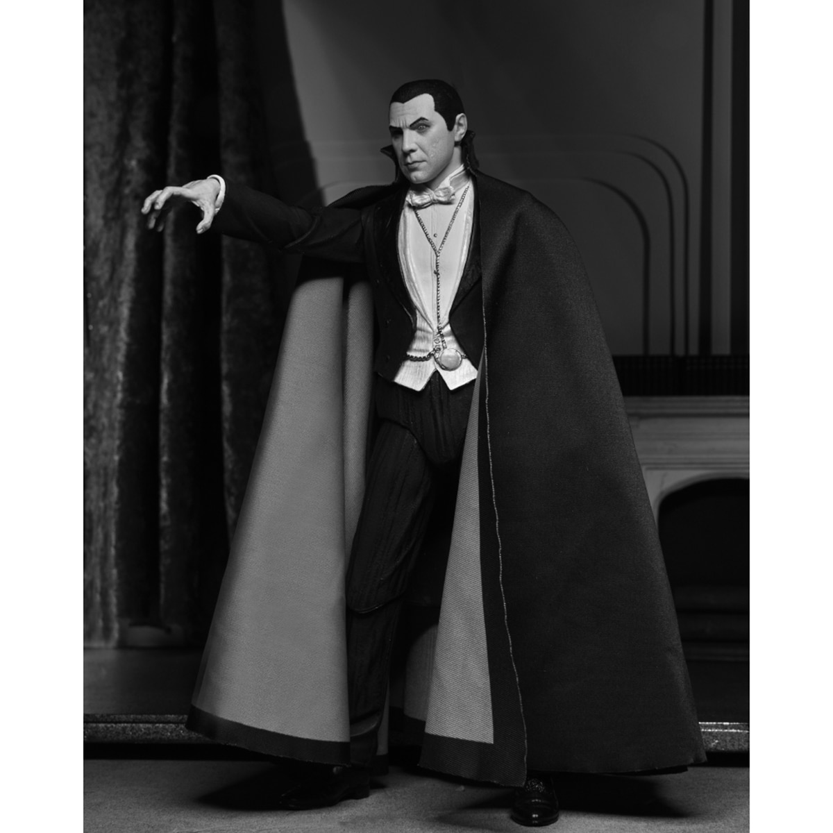 Figura de ação 18 cm Drácula branco e preto Neca 3
