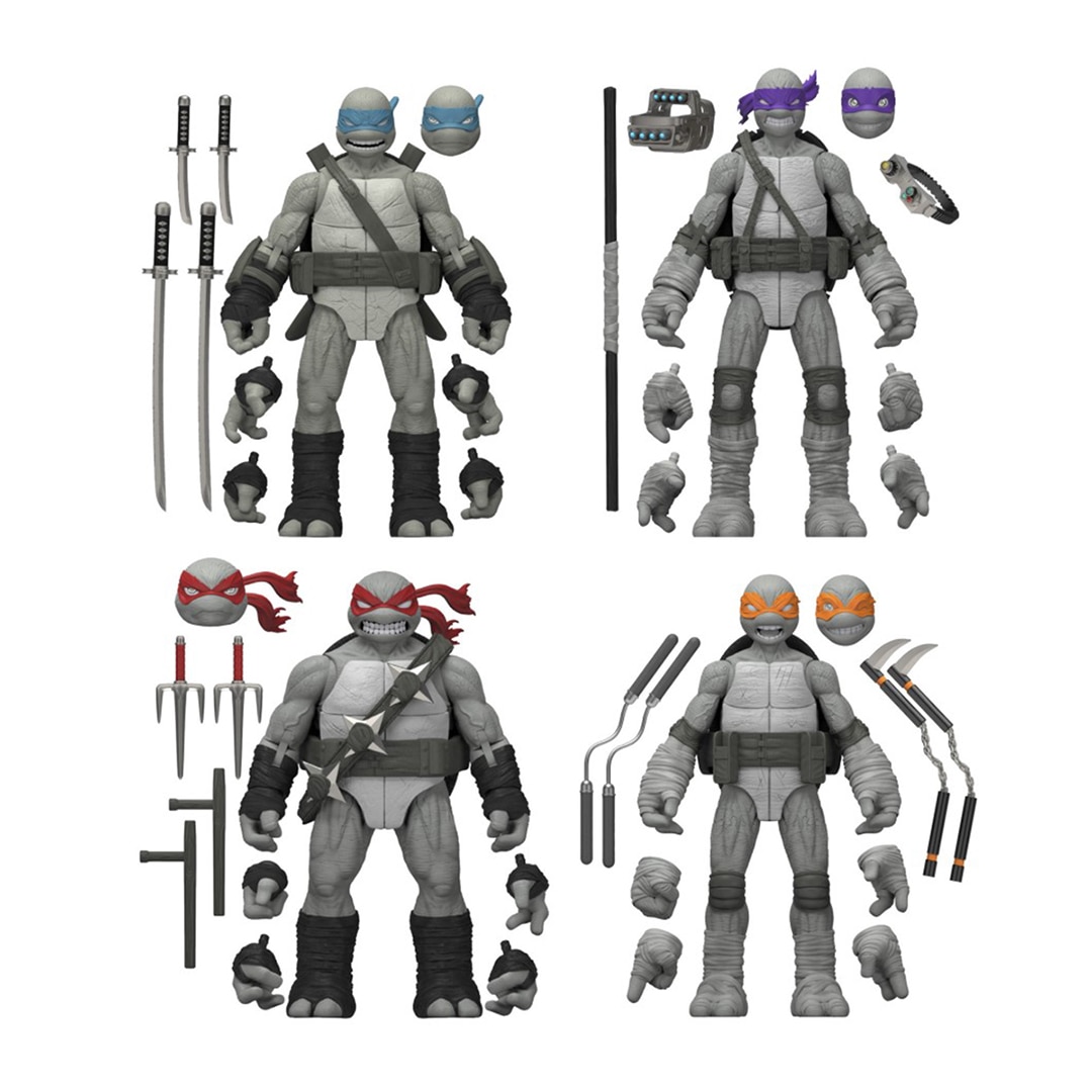 Imagem 0 de Set de 4 Figuras 30 cm de Tortugas Ninja + Comic  Tortugas Ninja The Loyal Subjects