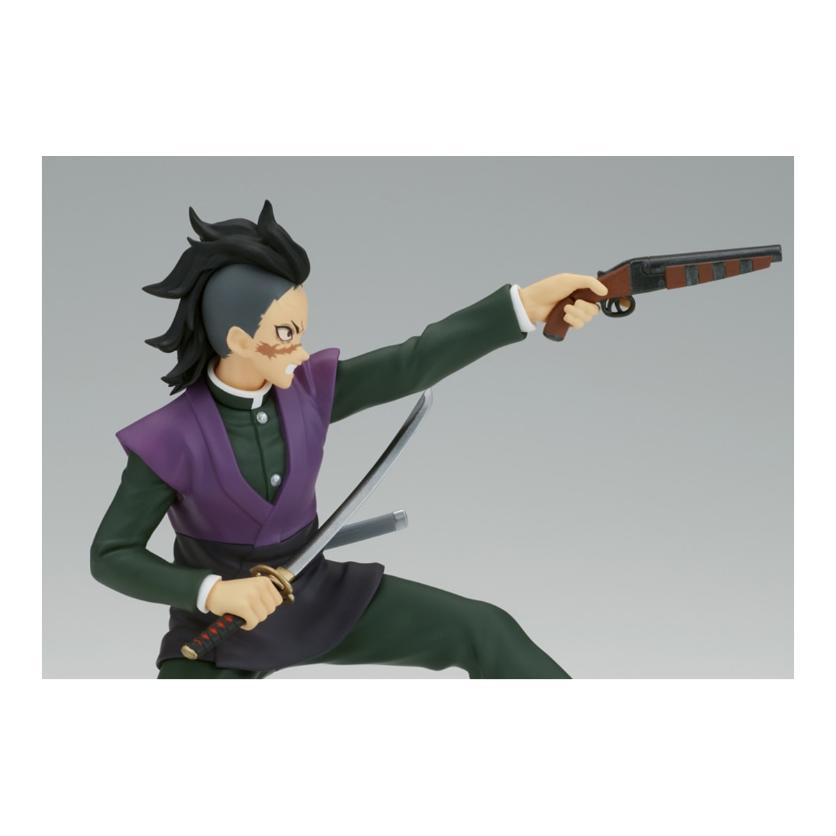 Figura 12 cm Genya con pistola Demon Slayer Banpresto 2
