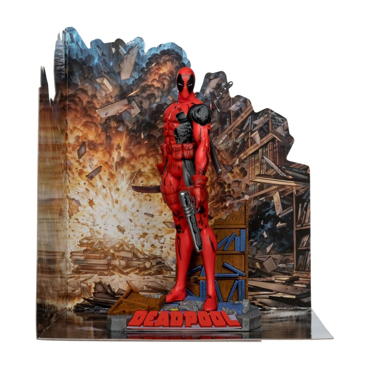 Mc Farlane Toys - Estatua 16 cm Deadpool portada comic Marvel