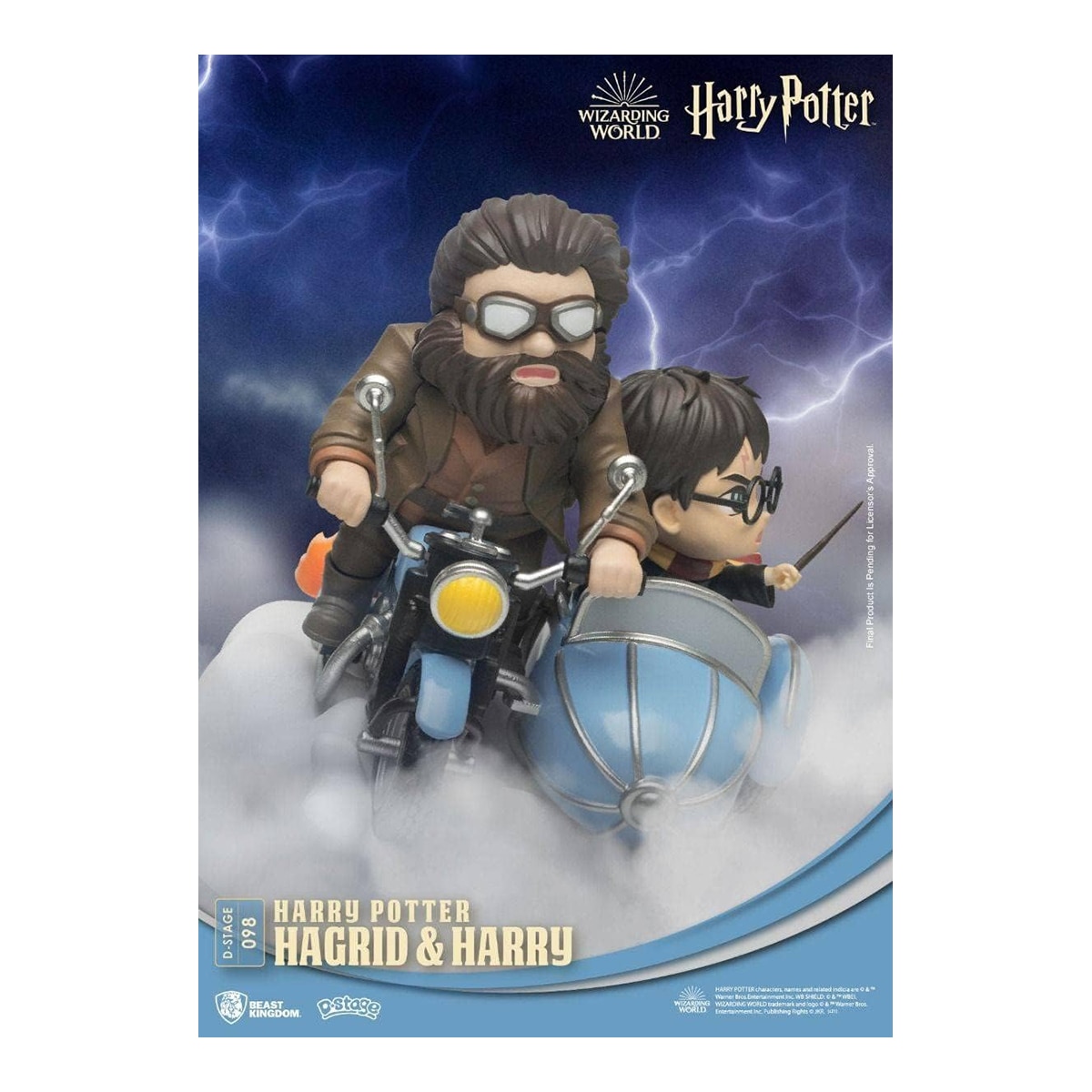 Estatua Harry y Hagrid en Moto Est. 15 cm Harry Potter Beast Kingdom Branco-2