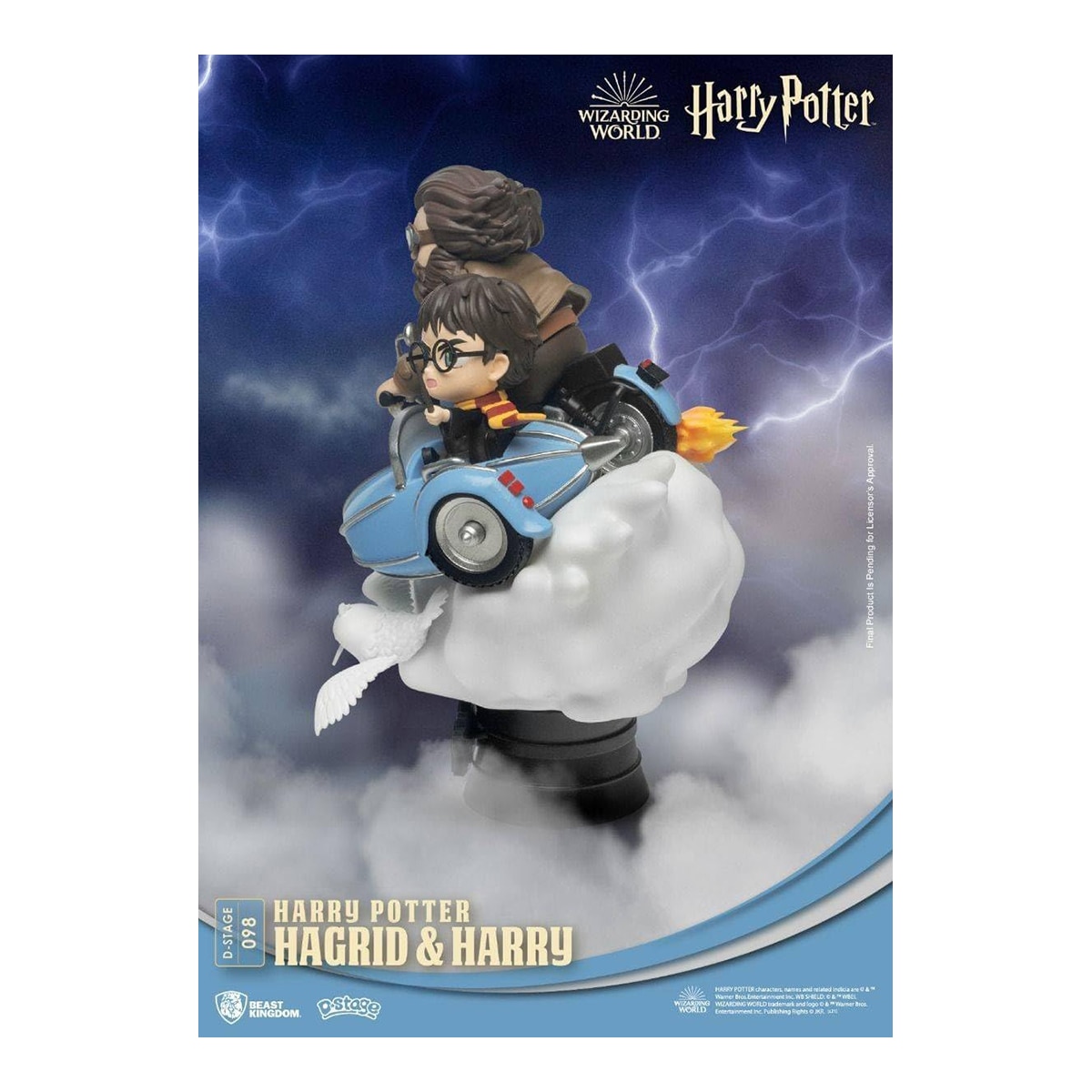 Estatua Harry y Hagrid en Moto Est. 15 cm Harry Potter Beast Kingdom Branco-4