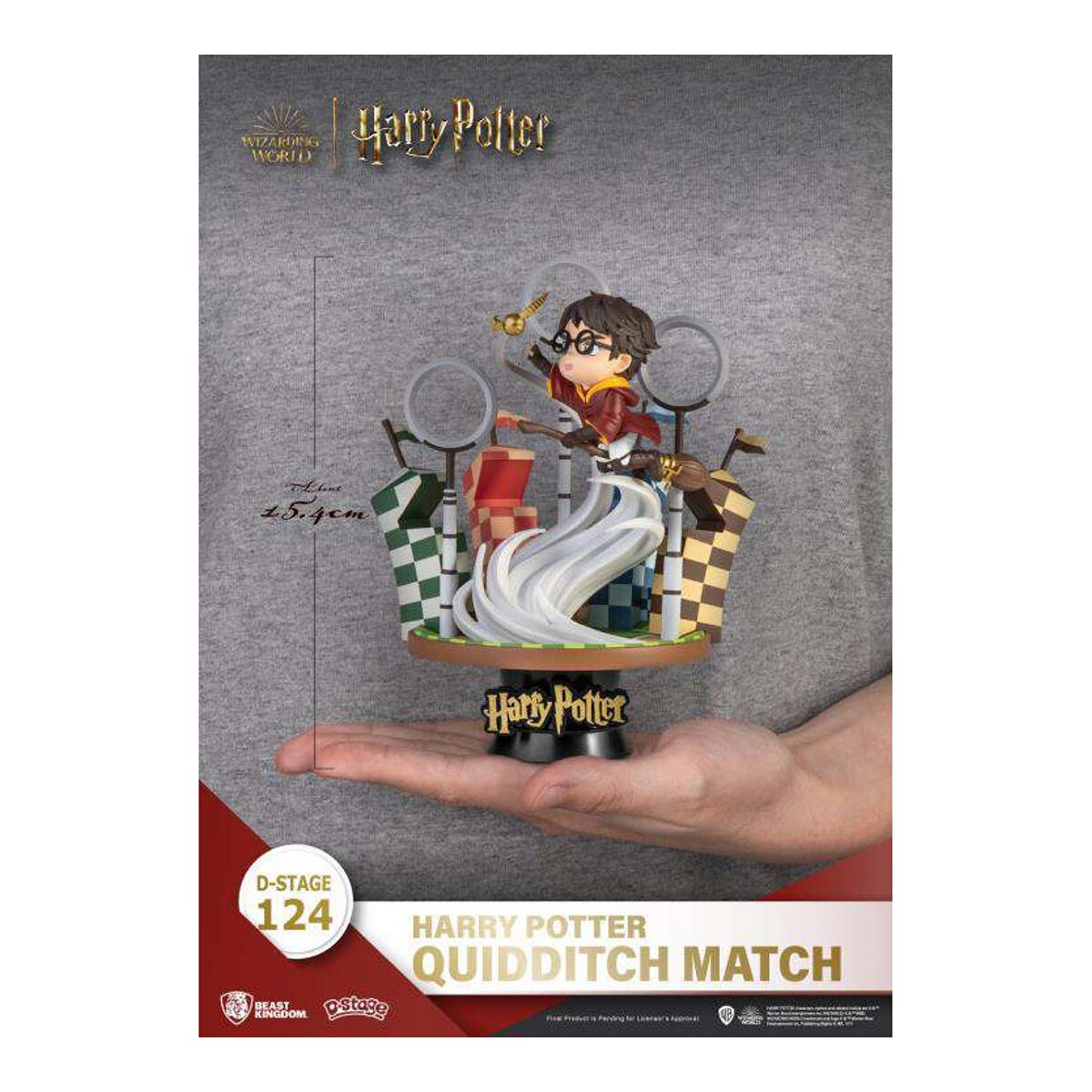 Estatua Harry Potter Quidditch Est. 15 cm Harry Potter Beast Kingdom Castanho-4