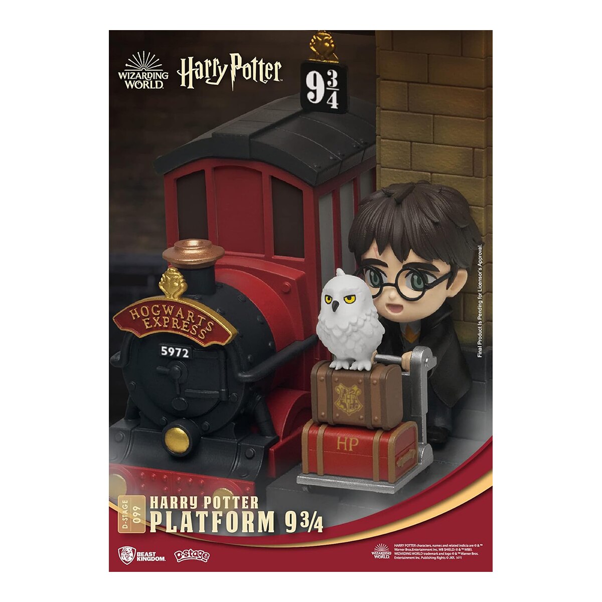 Estatua Harry & Hogwarts Express Est. 15 cm Harry Potter Beast Kingdom Preto-2